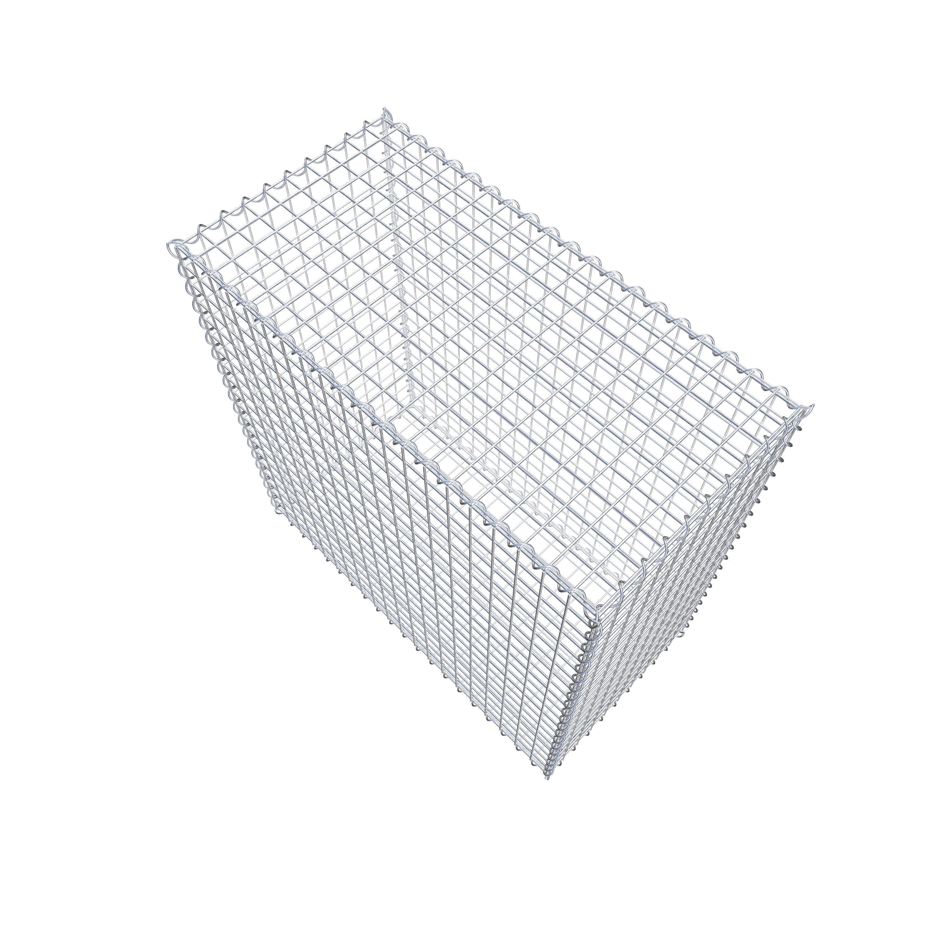 Schanskorf 100 cm x 100 cm x 50 cm (L x H x D), maaswijdte 5 cm x 5 cm, spiraalvormig