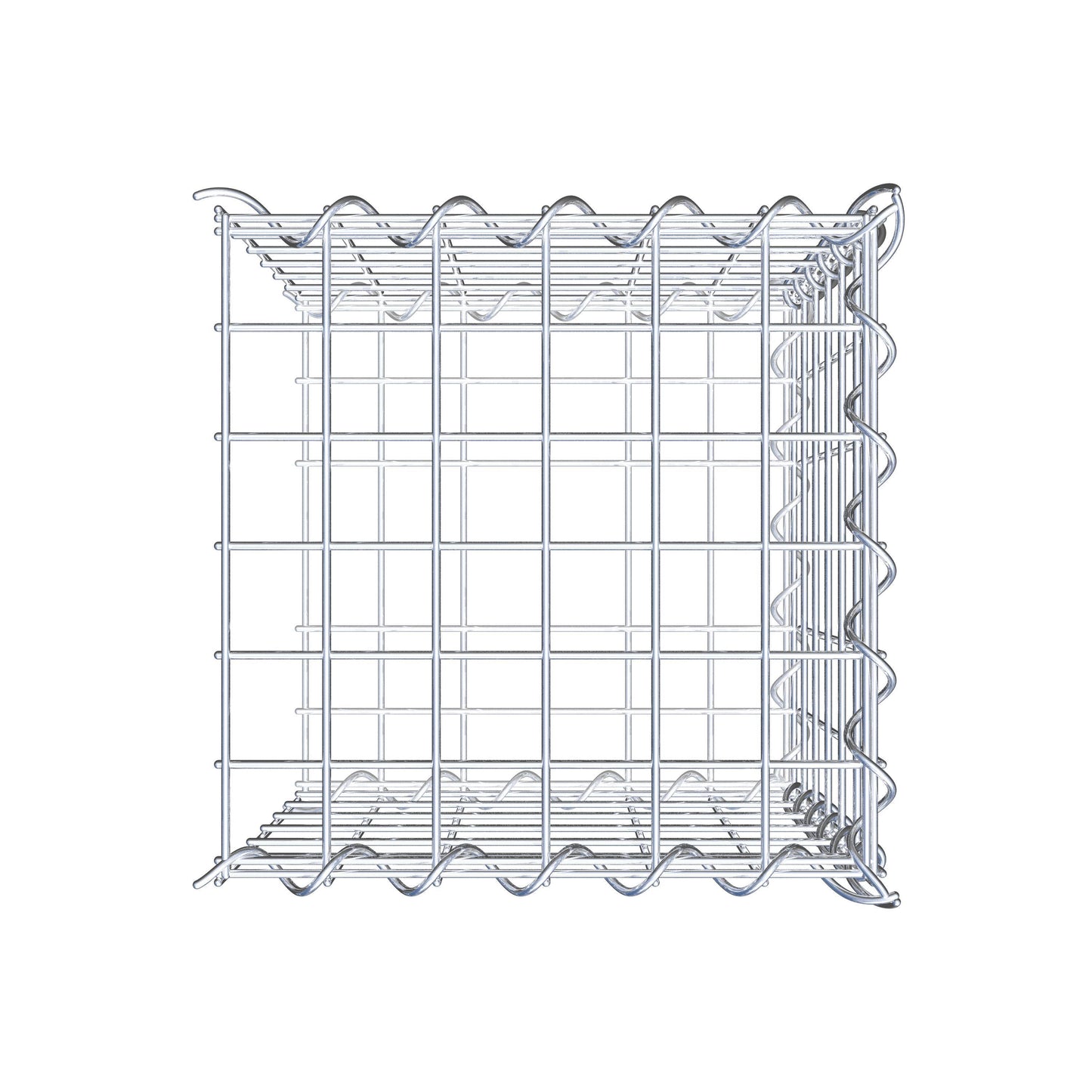 Gabion rapporté type 2 30 cm x 30 cm x 30 cm (L x H x P), mailles 5 cm x 5 cm, spirale