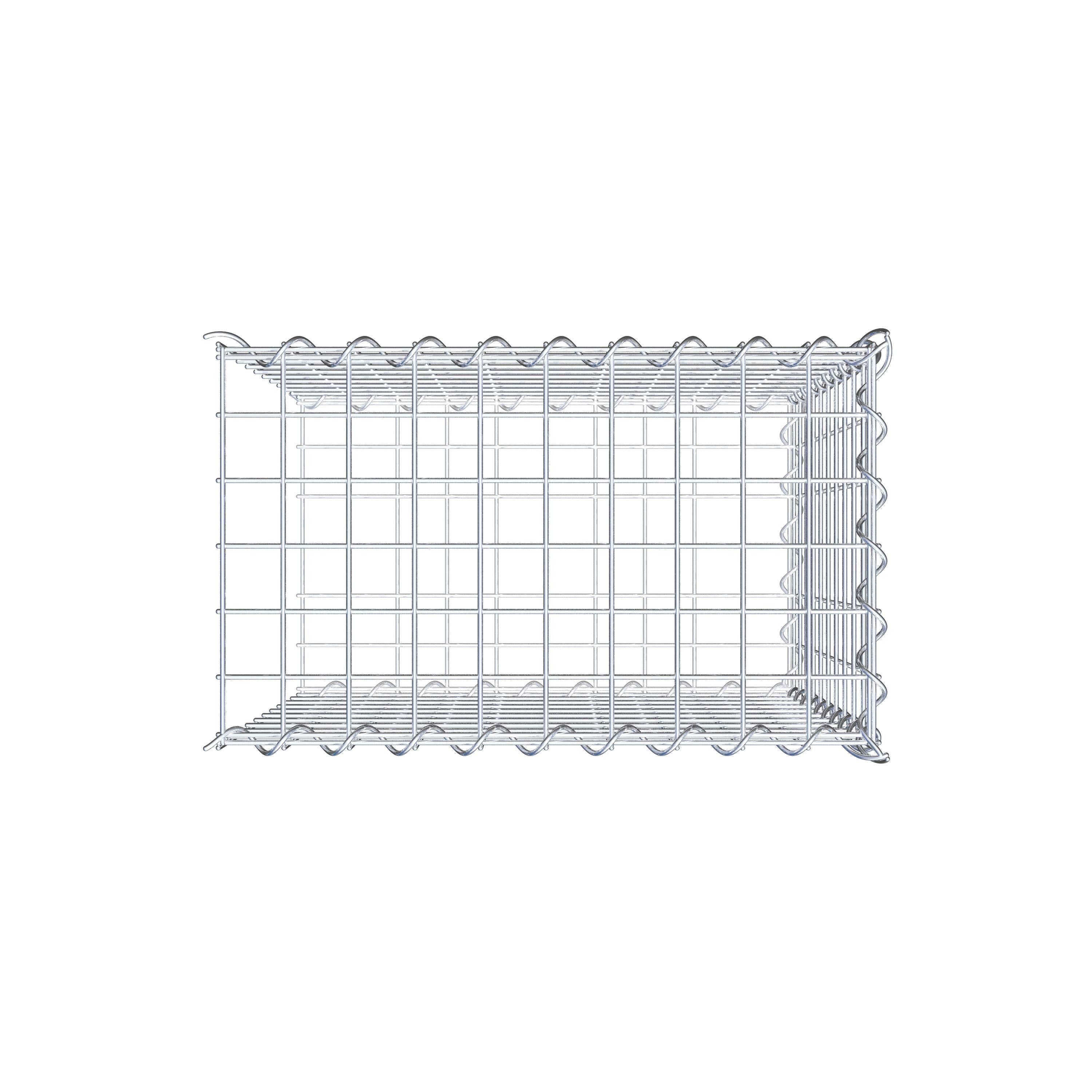 Extra gabion typ 2 50 cm x 50 cm x 30 cm (L x H x D), maskstorlek 5 cm x 5 cm, spiral