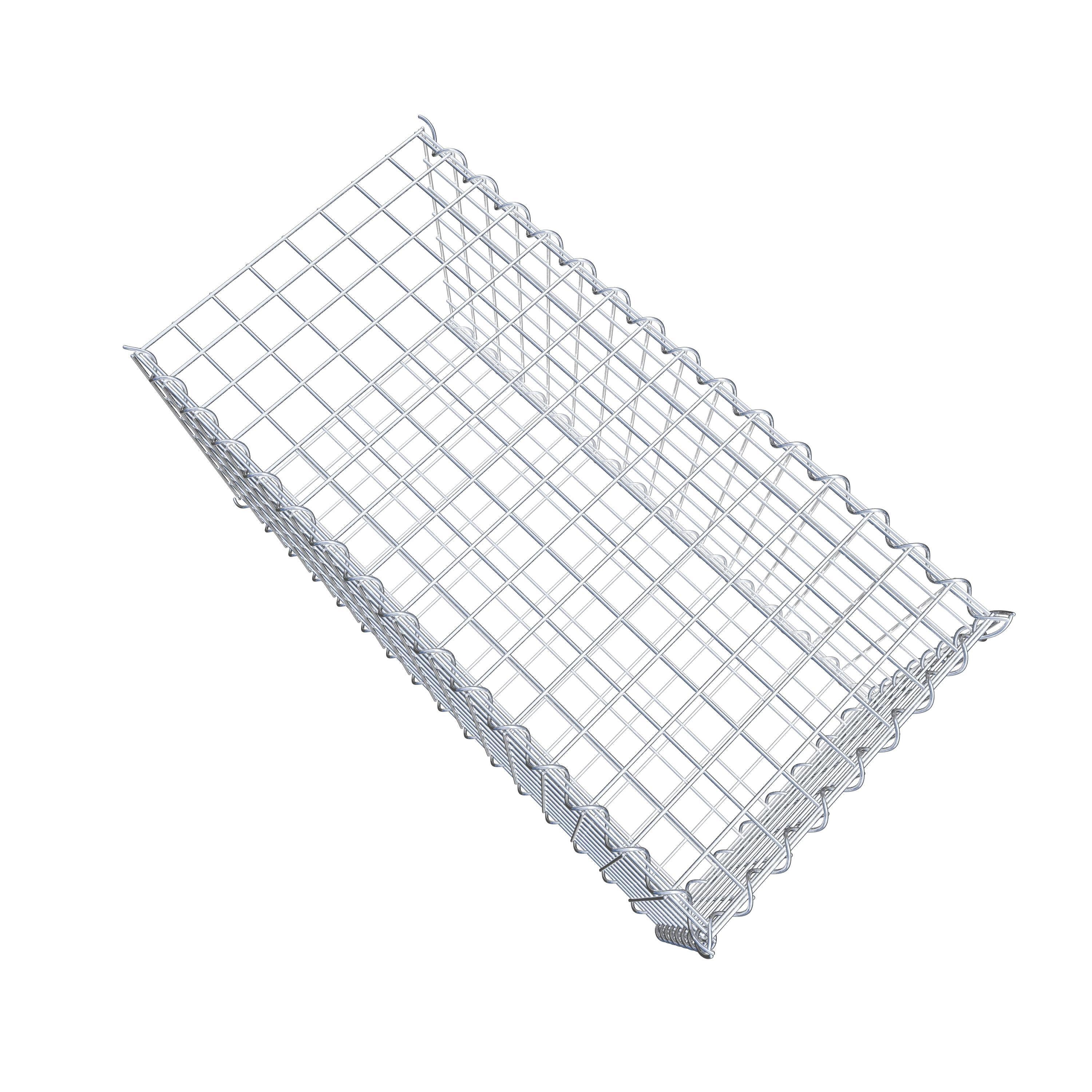 Opvokset gabion type 2 80 cm x 40 cm x 40 cm (L x H x D), maskestørrelse 5 cm x 5 cm, spiral