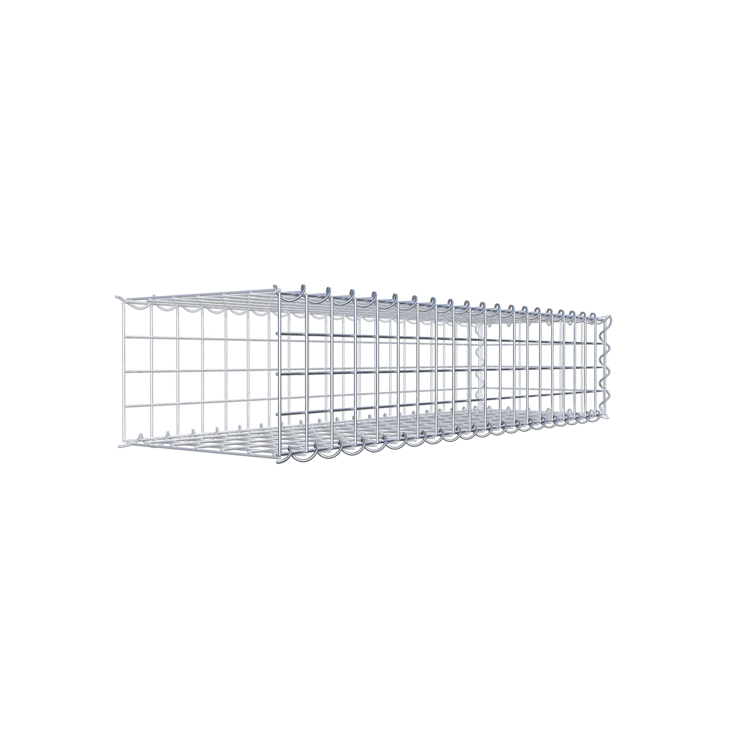 Gabbione aggiuntivo tipo 2 100 cm x 20 cm x 30 cm (L x A x P), maglia 5 cm x 5 cm, a spirale