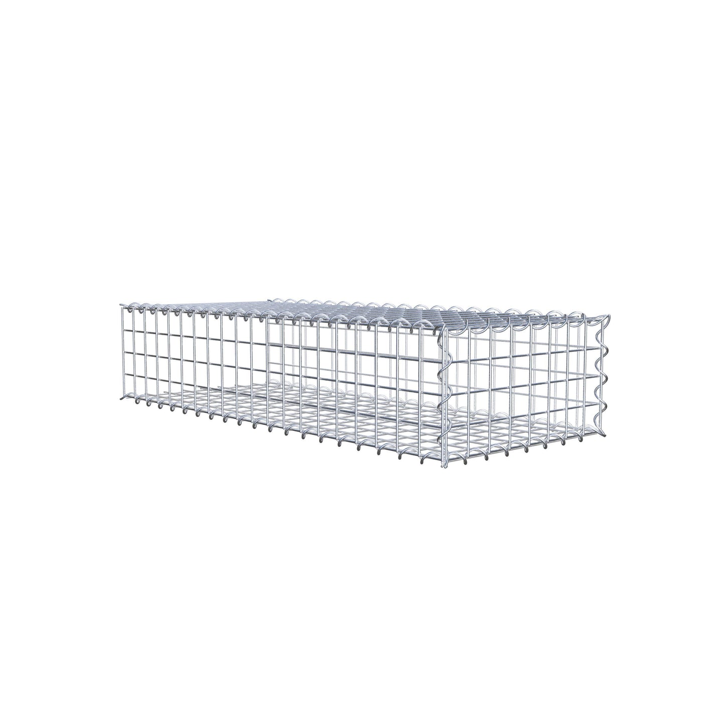 Gabion rapporté type 2 100 cm x 20 cm x 40 cm (L x H x P), mailles 5 cm x 5 cm, spirale