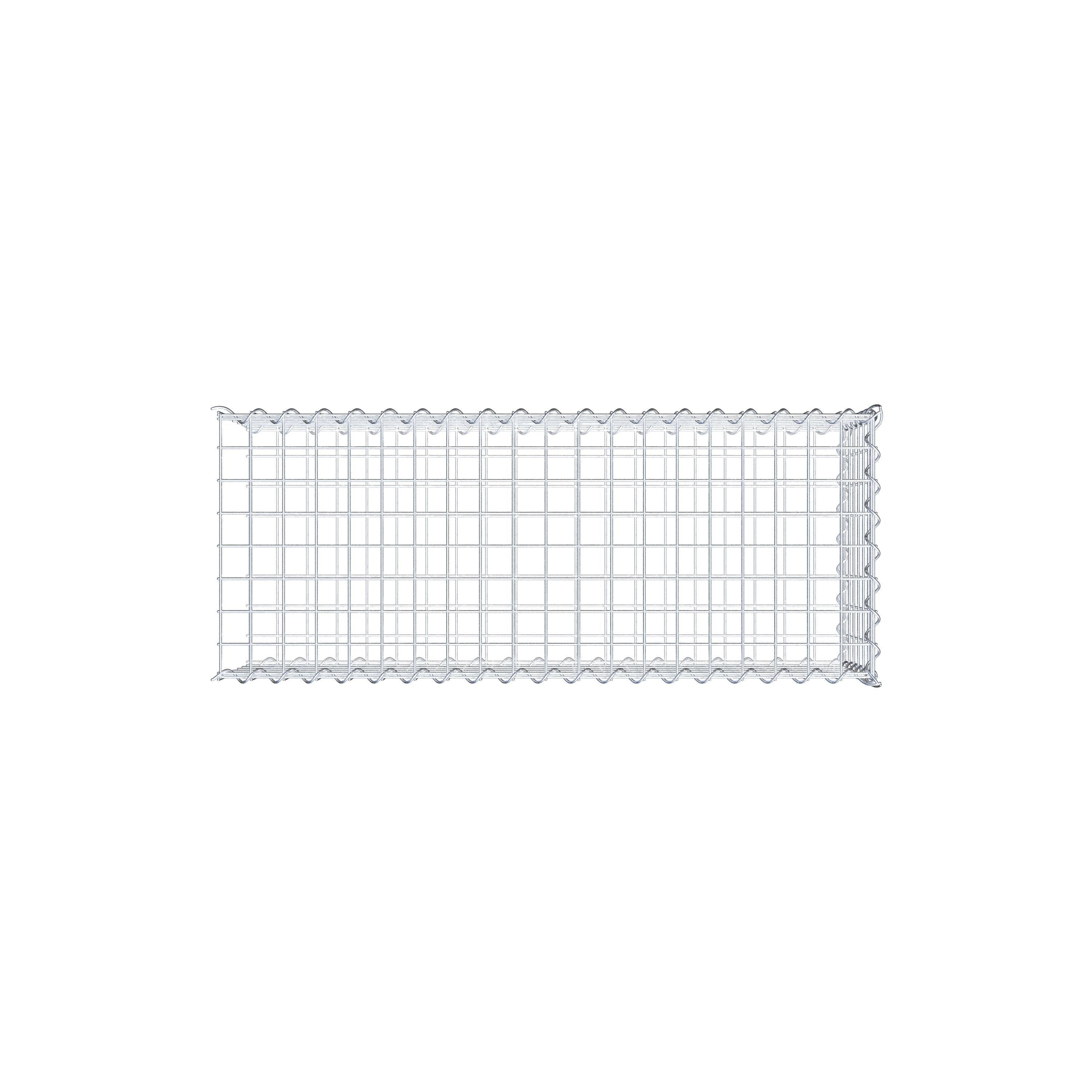 Grown-on gabion type 2 100 cm x 30 cm x 40 cm (L x H x D), mesh size 5 cm x 5 cm, spiral