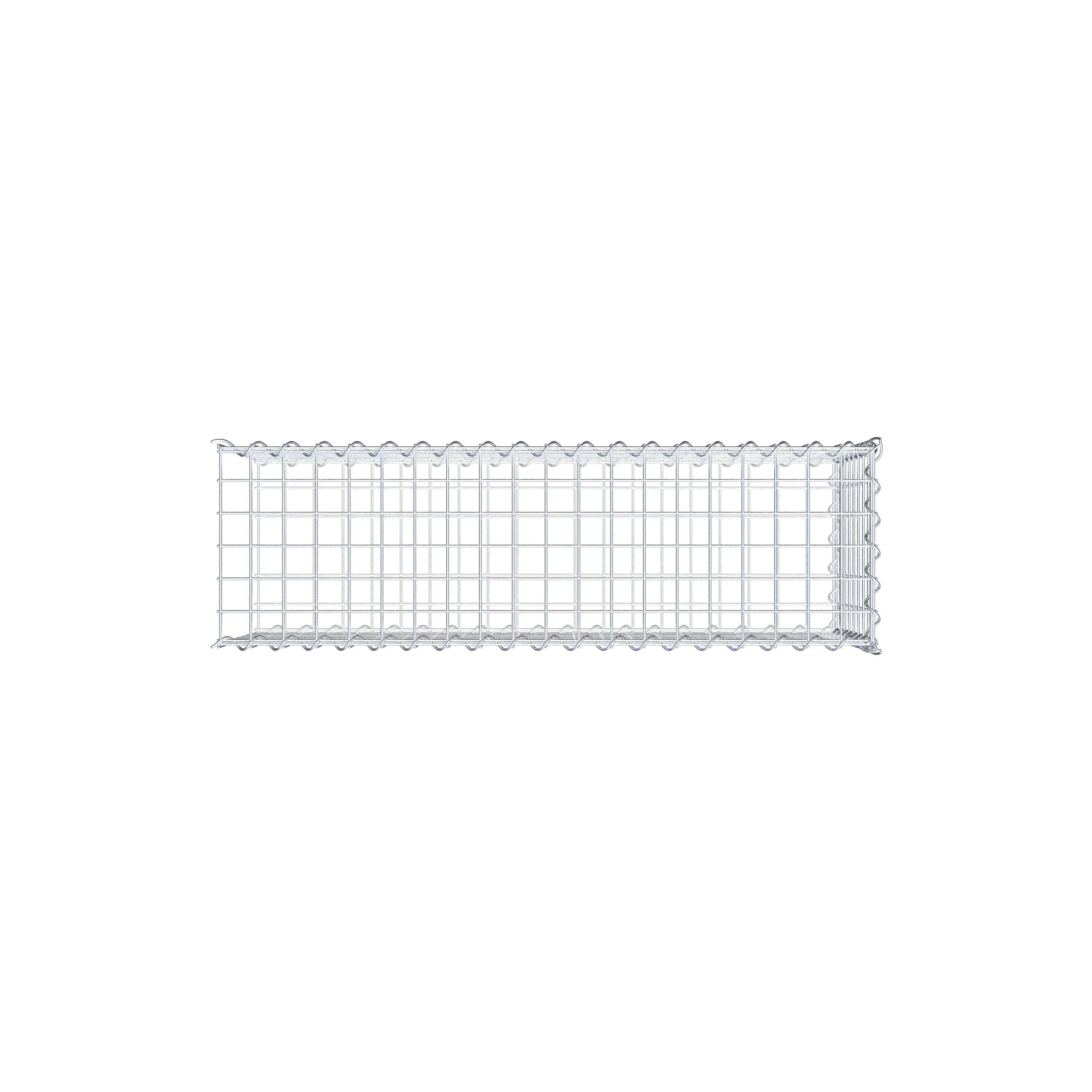 Grown-on gabion type 2 100 cm x 40 cm x 30 cm (L x H x D), mesh size 5 cm x 5 cm, spiral