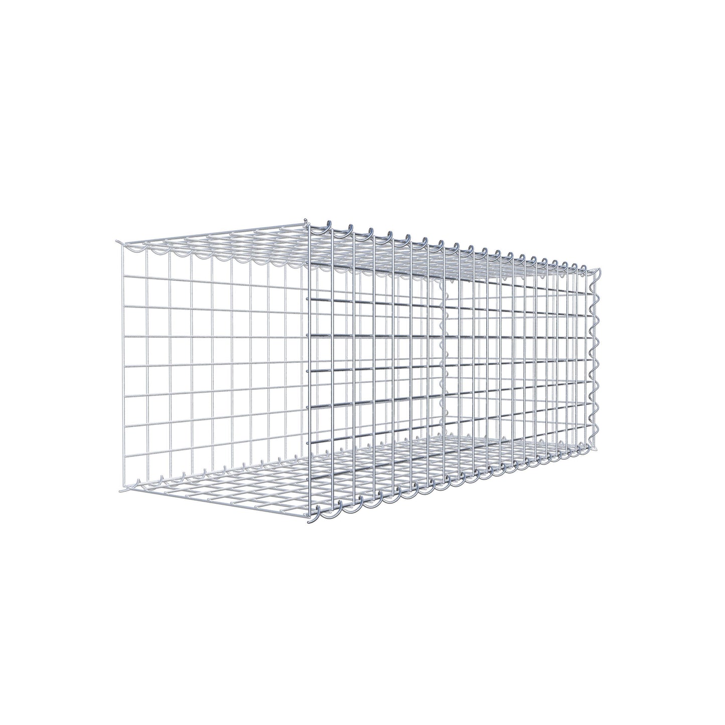 Anbaugabione Typ 2 100 cm x 40 cm x 40 cm (L x H x T), Maschenweite 5 cm x 5 cm, Spirale