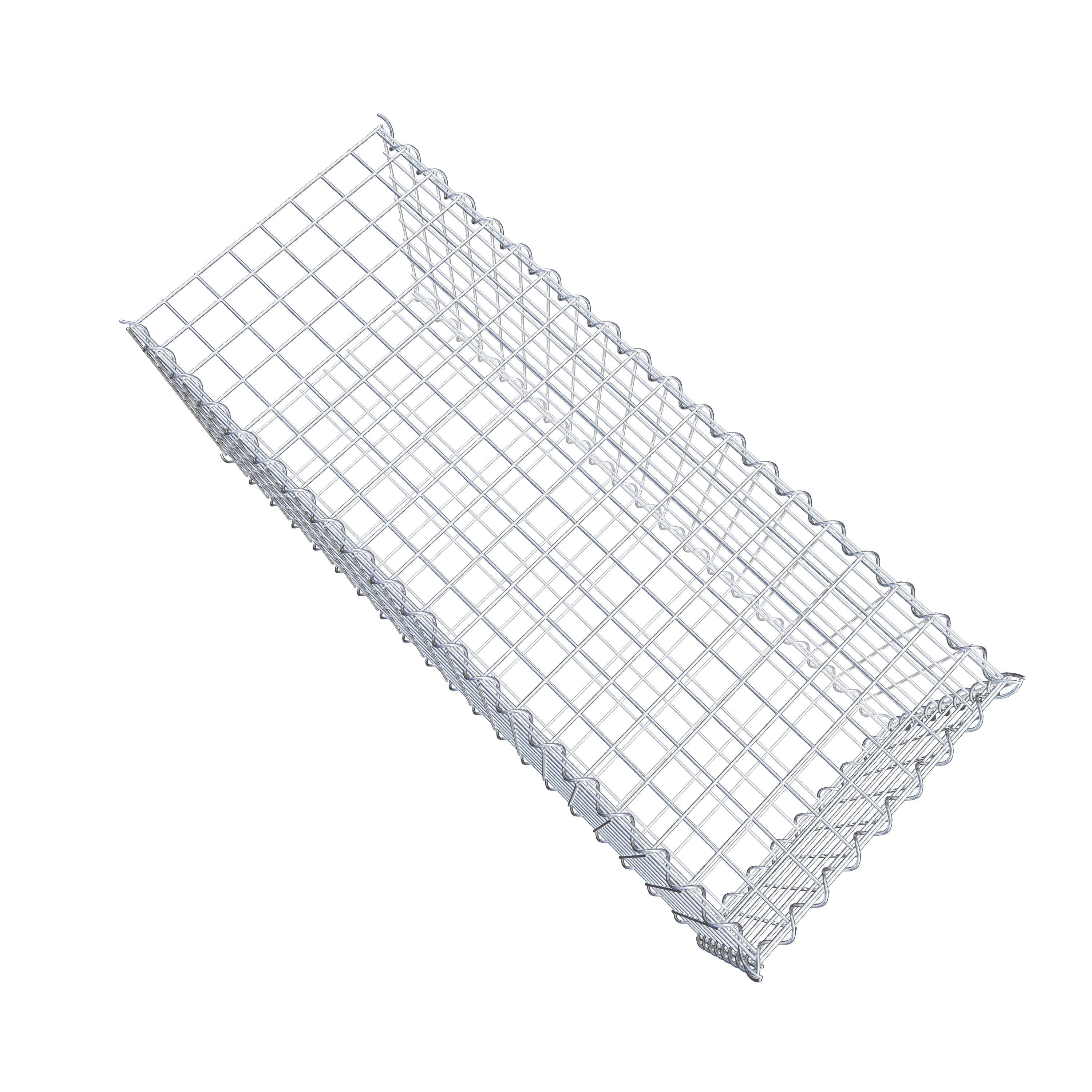 Opvokset gabion type 2 100 cm x 40 cm x 40 cm (L x H x D), maskestørrelse 5 cm x 5 cm, spiral