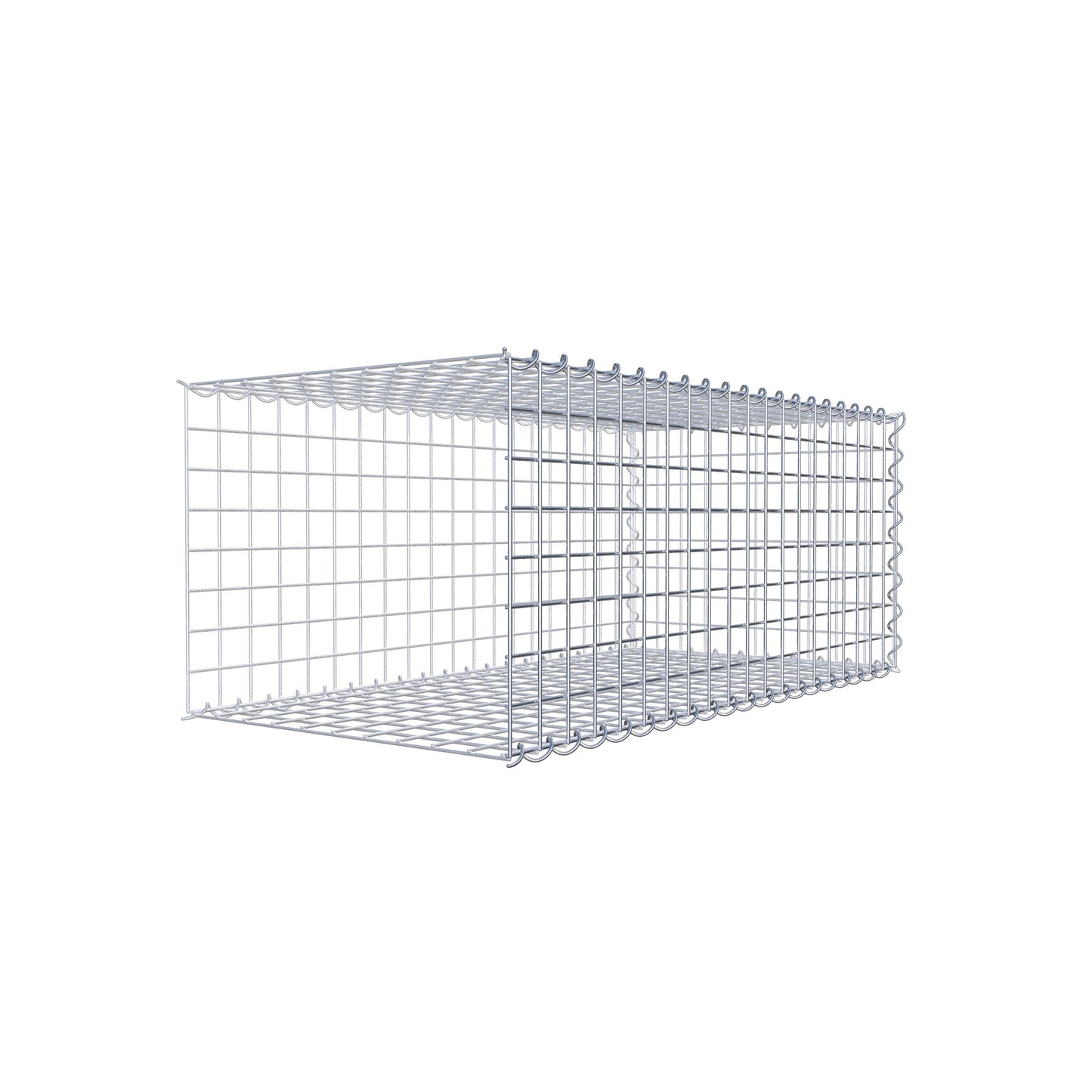 Gabion rapporté type 2 100 cm x 40 cm x 50 cm (L x H x P), mailles 5 cm x 5 cm, spirale