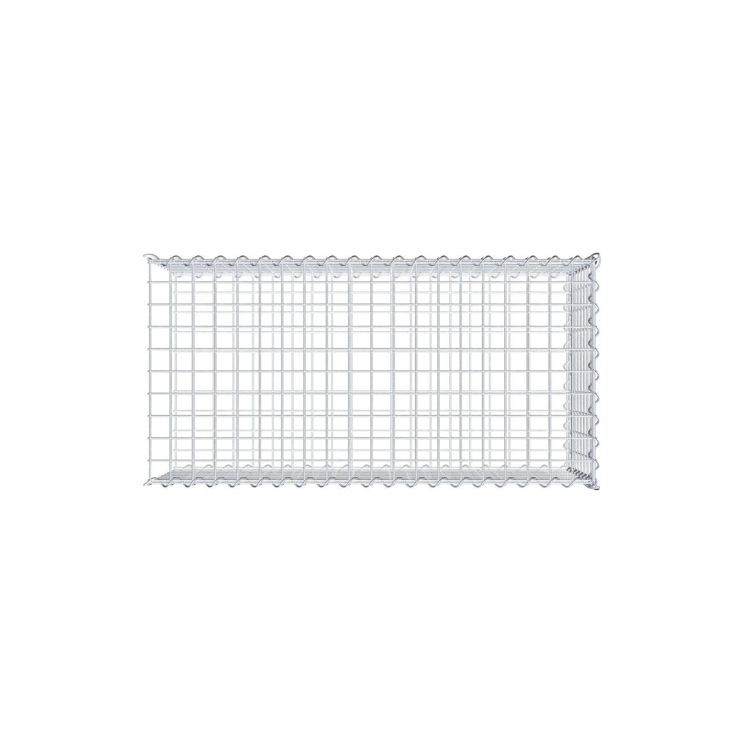 Gabion rapporté type 2 100 cm x 40 cm x 50 cm (L x H x P), mailles 5 cm x 5 cm, spirale