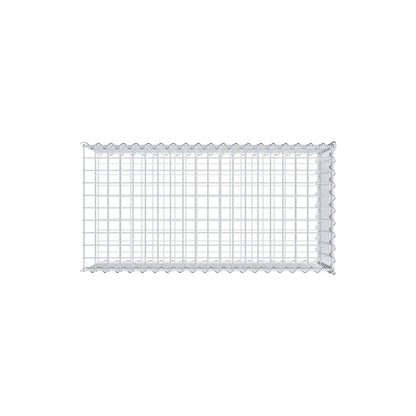 Gabion rapporté type 2 100 cm x 40 cm x 50 cm (L x H x P), mailles 5 cm x 5 cm, spirale