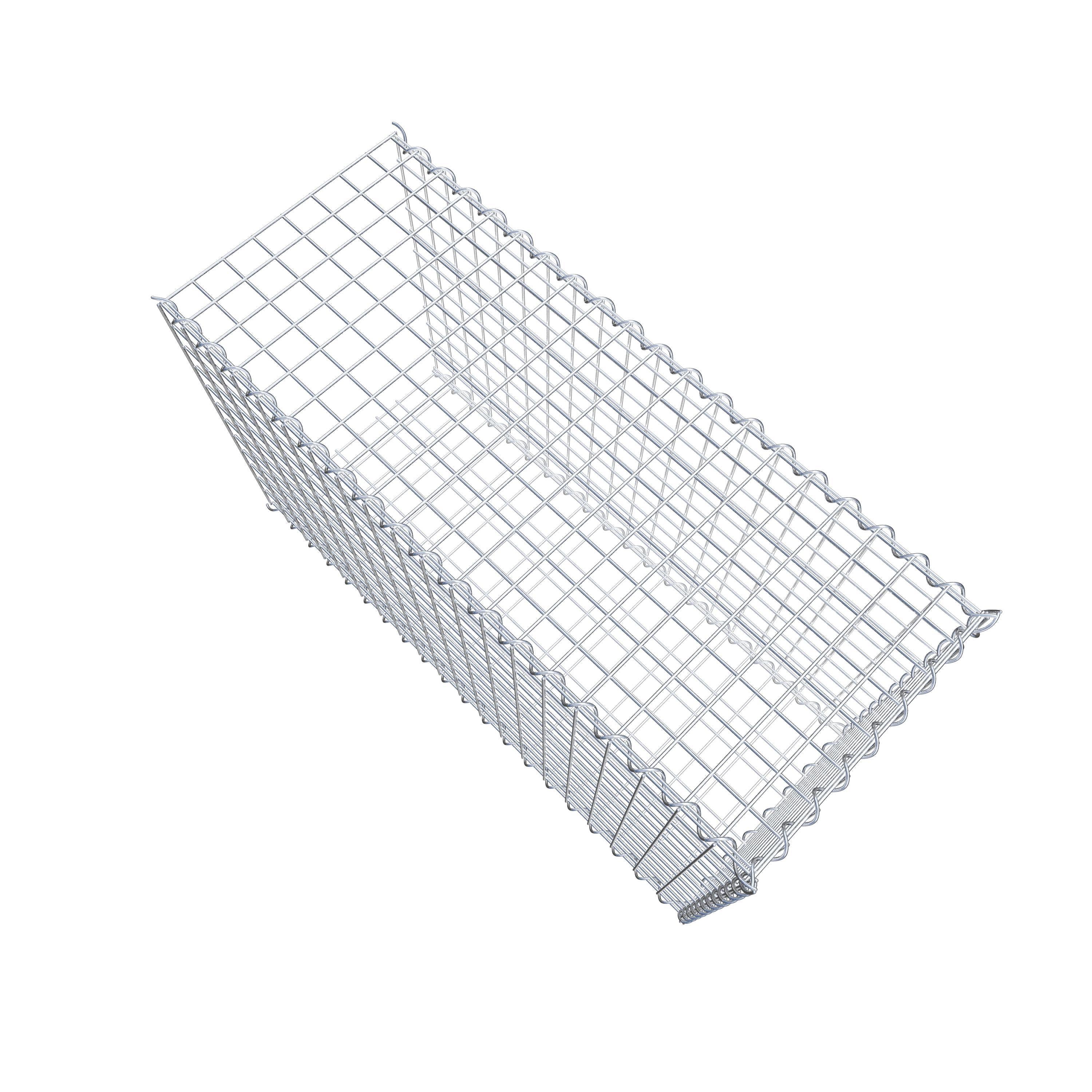 Add-on schanskorf type 2 100 cm x 60 cm x 40 cm (L x H x D), maaswijdte 5 cm x 5 cm, spiraalvormig