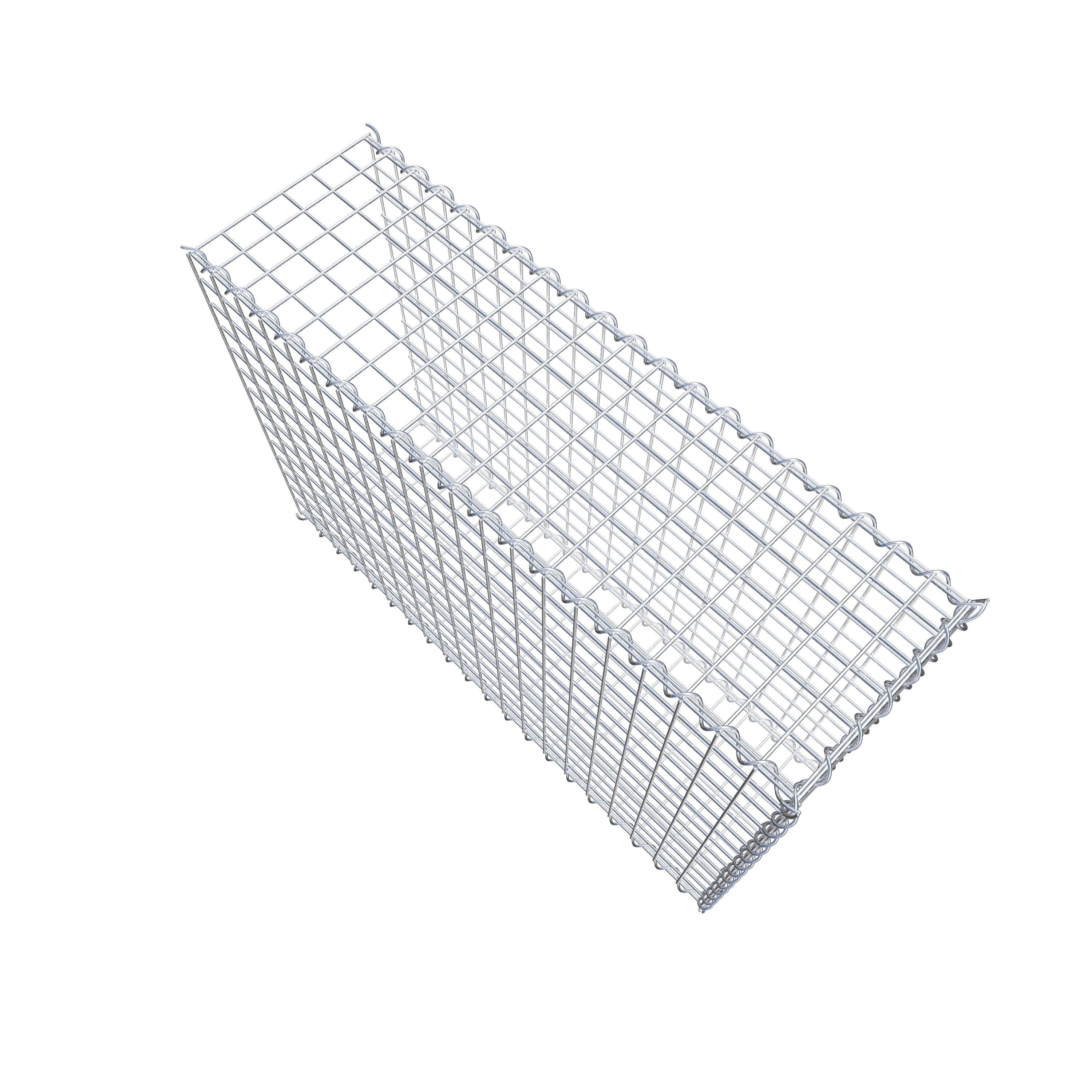 Opvokset gabion type 2 100 cm x 70 cm x 30 cm (L x H x D), maskestørrelse 5 cm x 5 cm, spiral