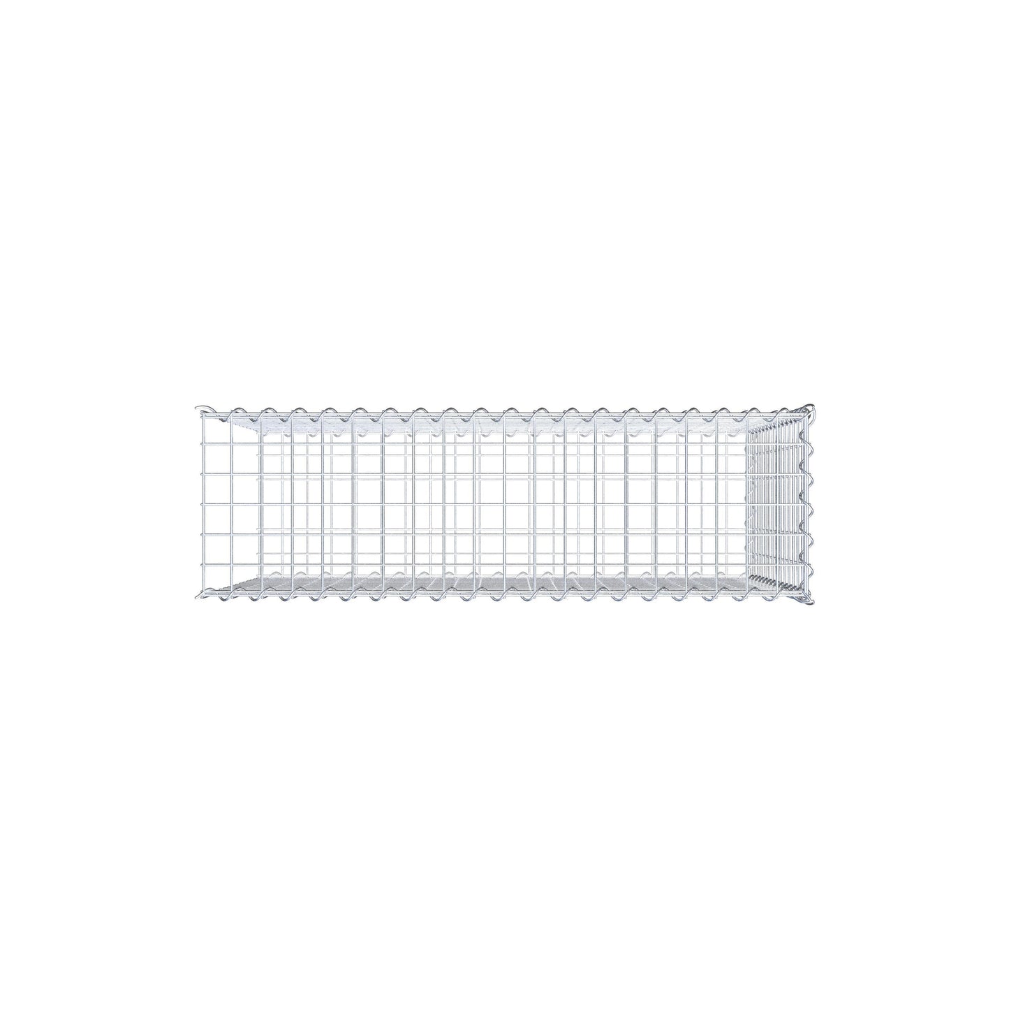 Opvokset gabion type 2 100 cm x 70 cm x 30 cm (L x H x D), maskestørrelse 5 cm x 5 cm, spiral