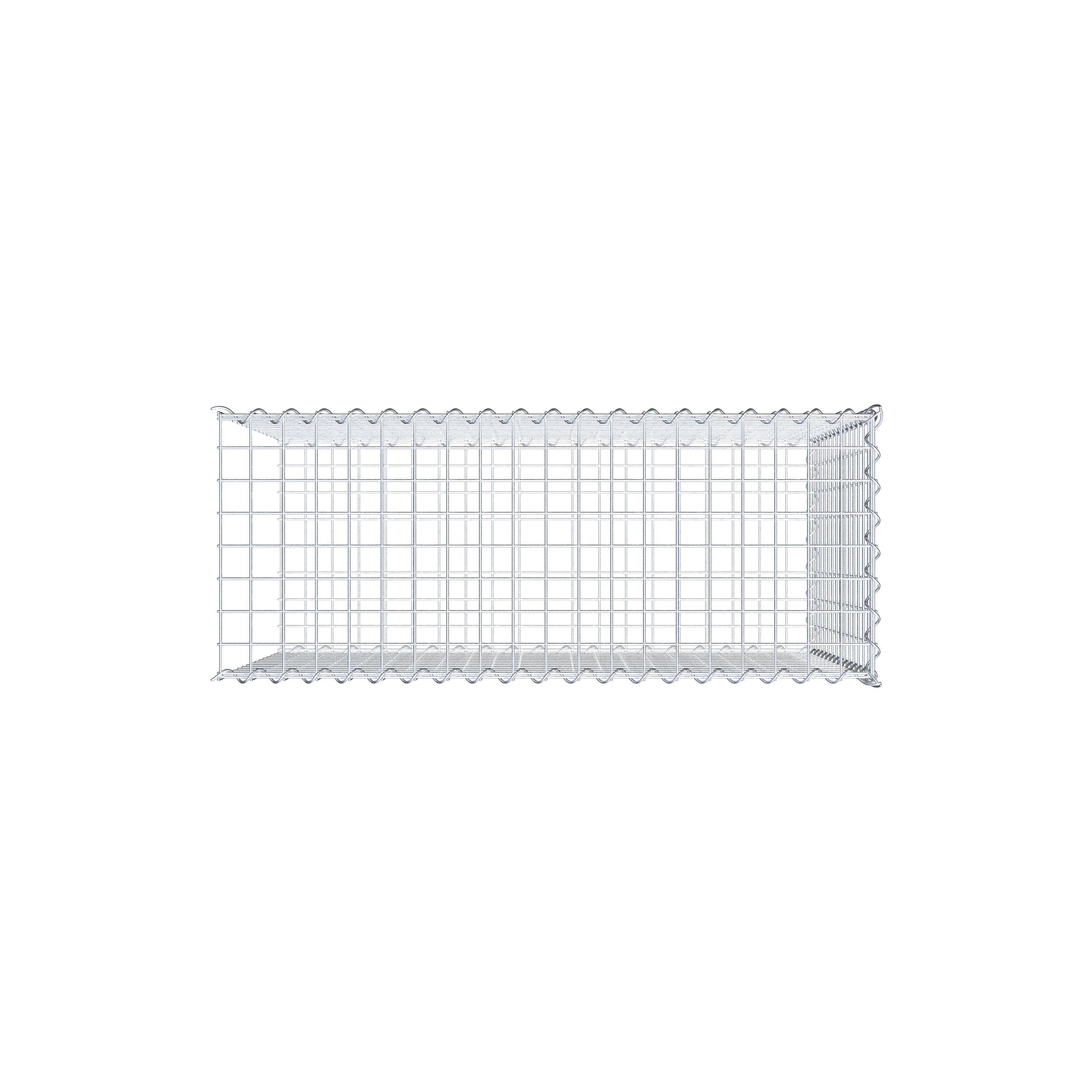 Grown-on gabion type 2 100 cm x 70 cm x 40 cm (L x H x D), mesh size 5 cm x 5 cm, spiral