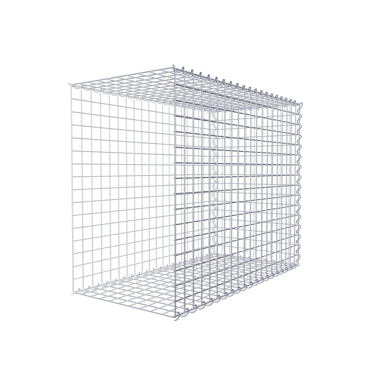 Gabion rapporté type 2 100 cm x 80 cm x 50 cm (L x H x P), mailles 5 cm x 5 cm, spirale