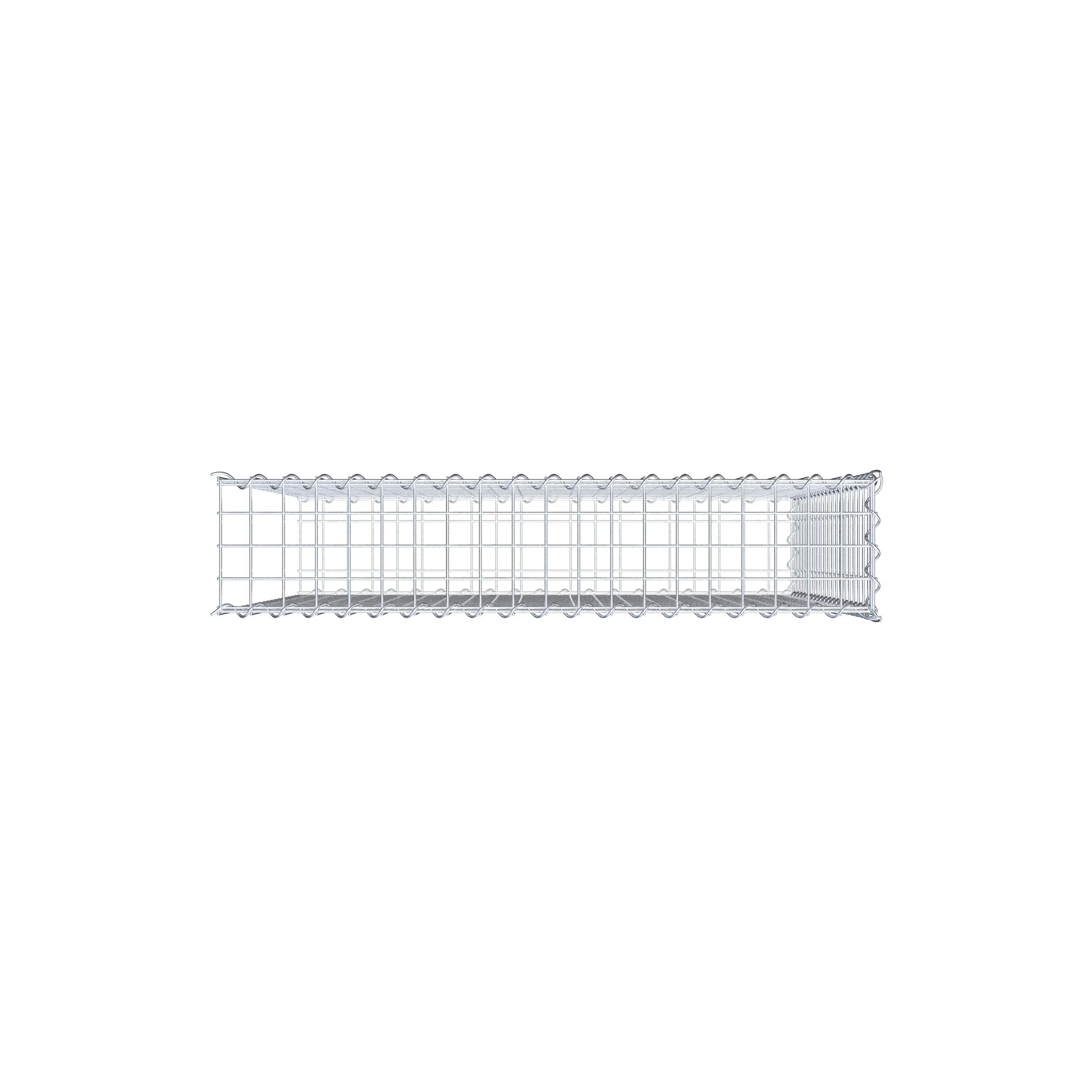 Add-on schanskorf type 2 100 cm x 100 cm x 20 cm (L x H x D), maaswijdte 5 cm x 5 cm, spiraalvormig