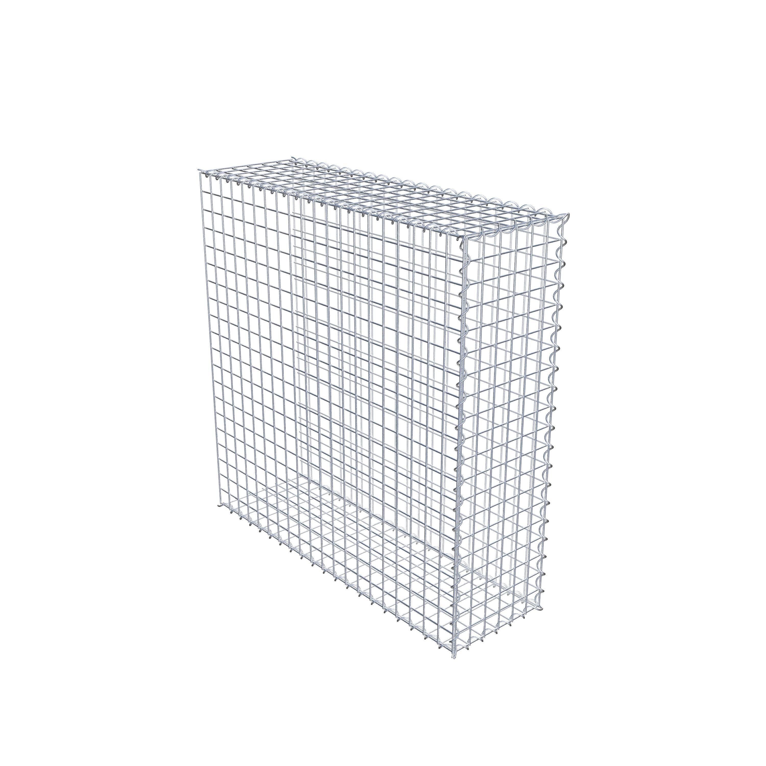 Gabion rapporté type 2 100 cm x 100 cm x 30 cm (L x H x P), mailles 5 cm x 5 cm, spirale