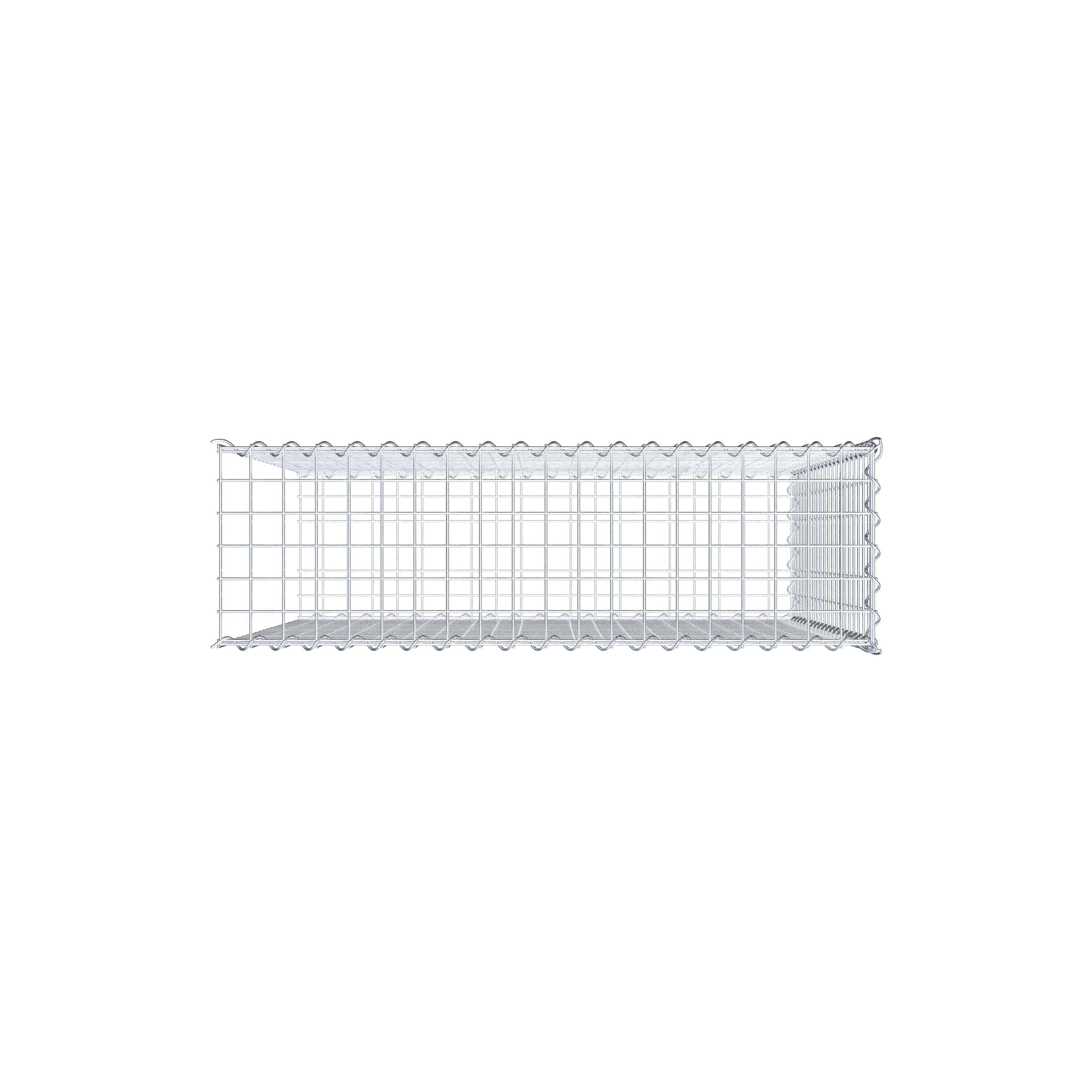 Gabion rapporté type 2 100 cm x 100 cm x 30 cm (L x H x P), mailles 5 cm x 5 cm, spirale