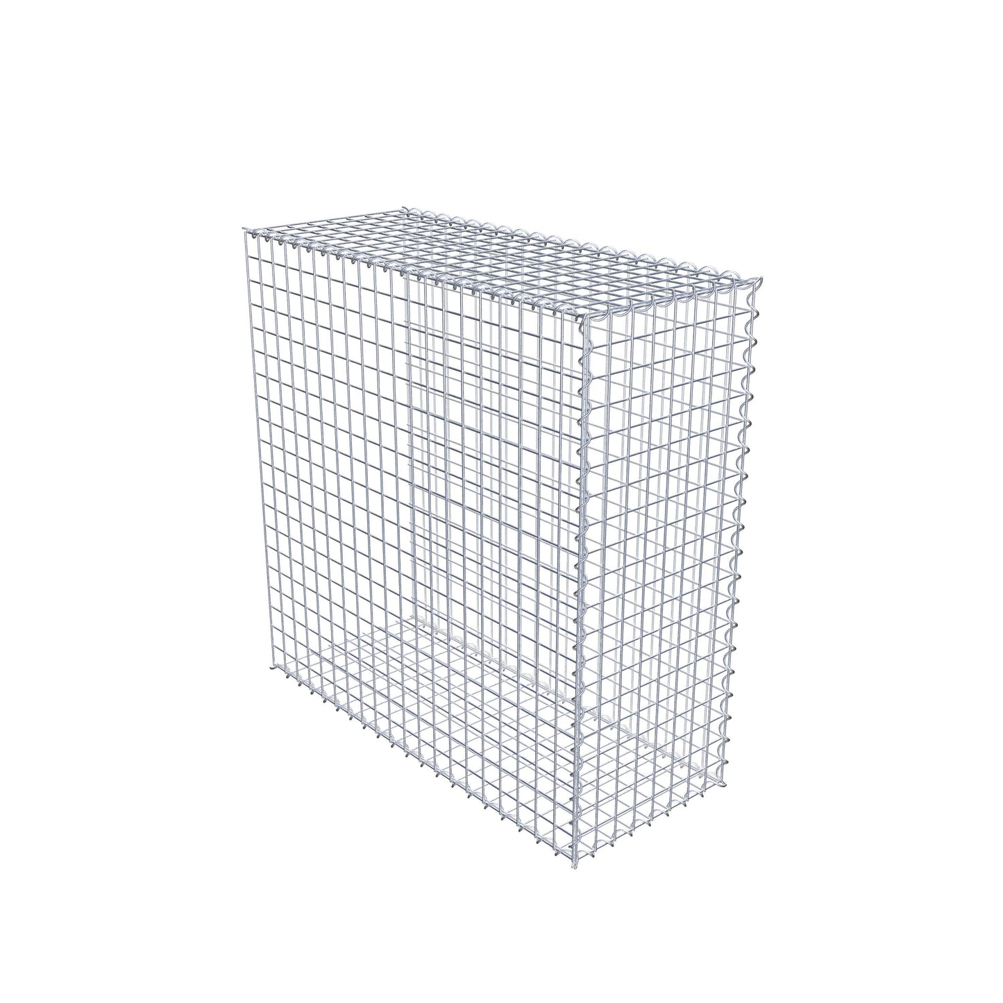 Opvokset gabion type 2 100 cm x 100 cm x 40 cm (L x H x D), maskestørrelse 5 cm x 5 cm, spiral