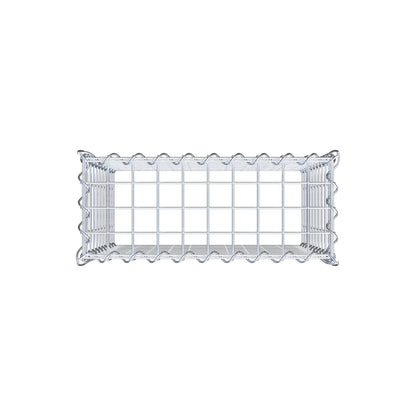 Add-on schanskorf type 3 50 cm x 50 cm x 20 cm (L x H x D), maaswijdte 5 cm x 5 cm, spiraalvormig