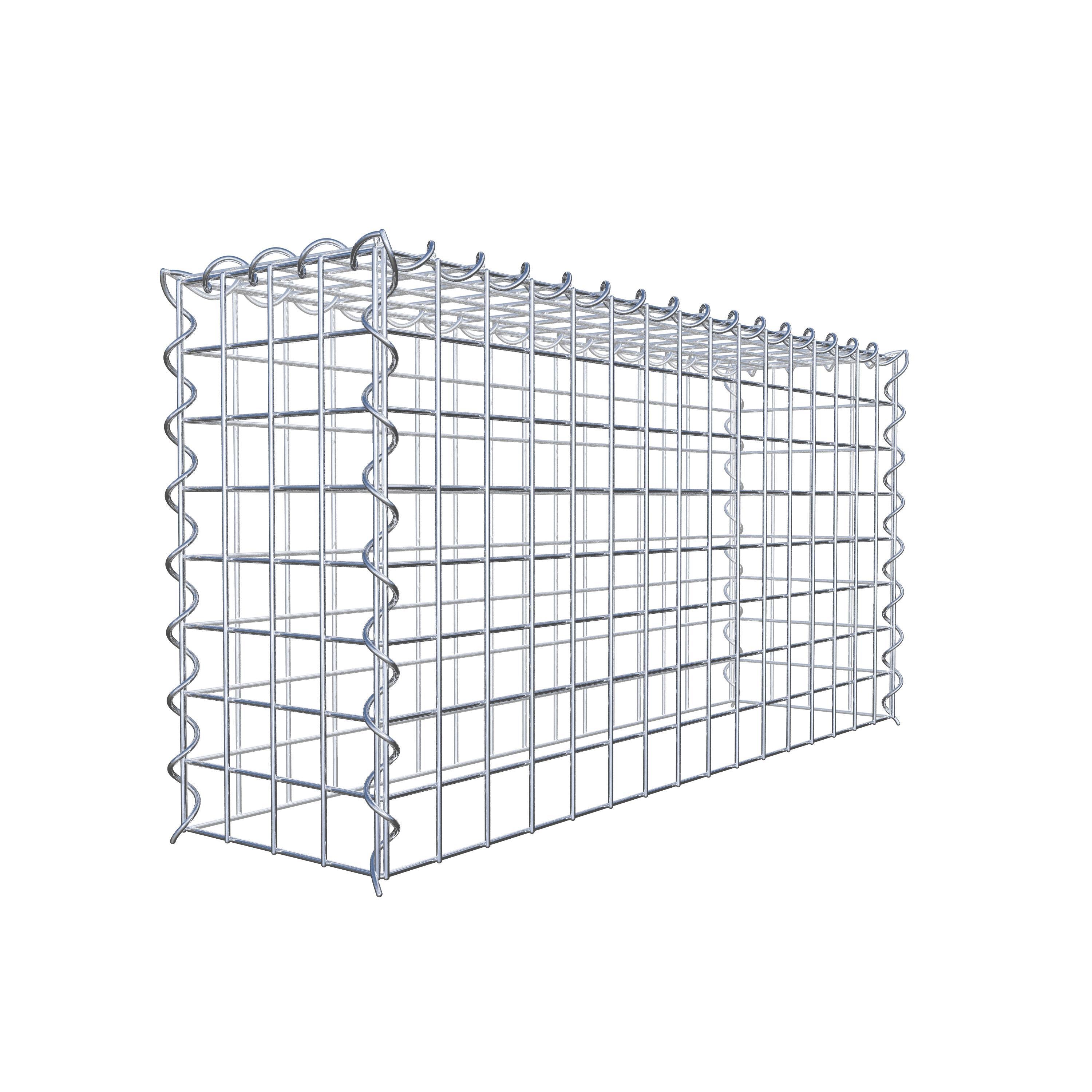 Opvokset gabion type 3 80 cm x 40 cm x 20 cm (L x H x D), maskestørrelse 5 cm x 5 cm, spiral