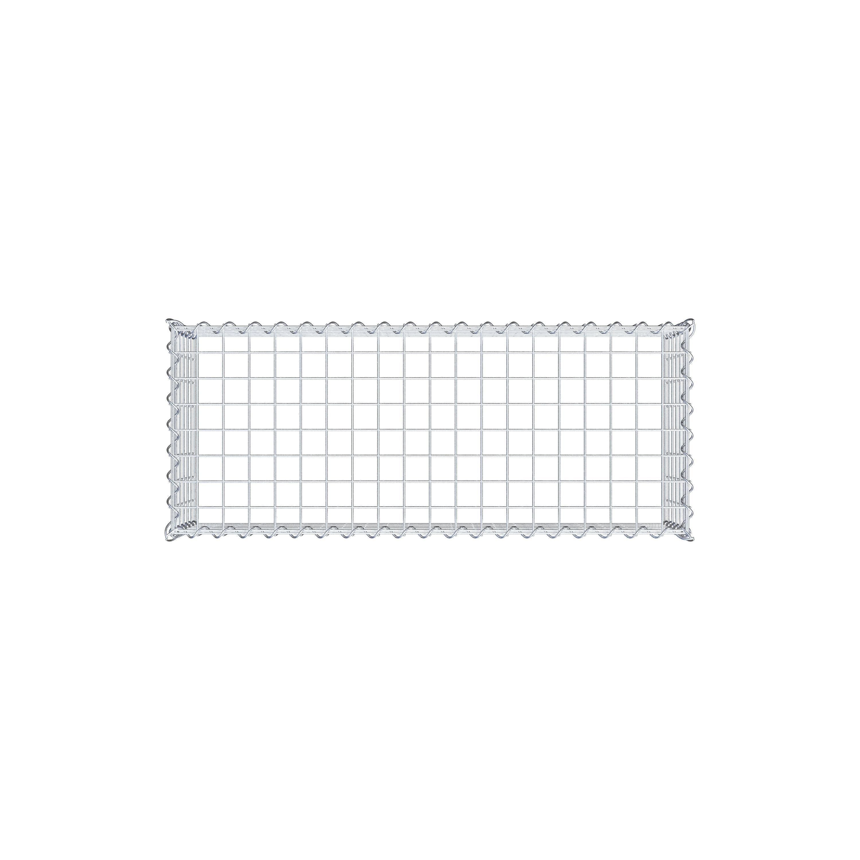 Opvokset gabion type 3 100 cm x 30 cm x 40 cm (L x H x D), maskestørrelse 5 cm x 5 cm, spiral