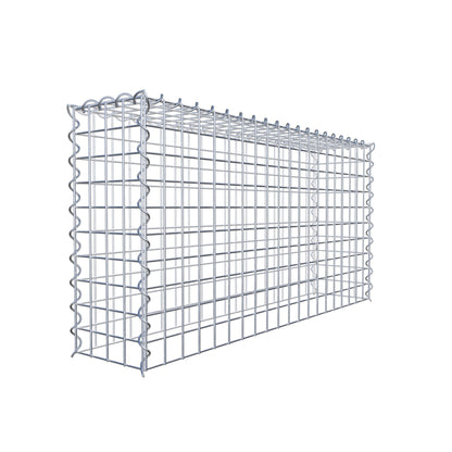 Opvokset gabion type 3 100 cm x 50 cm x 20 cm (L x H x D), maskestørrelse 5 cm x 5 cm, spiral