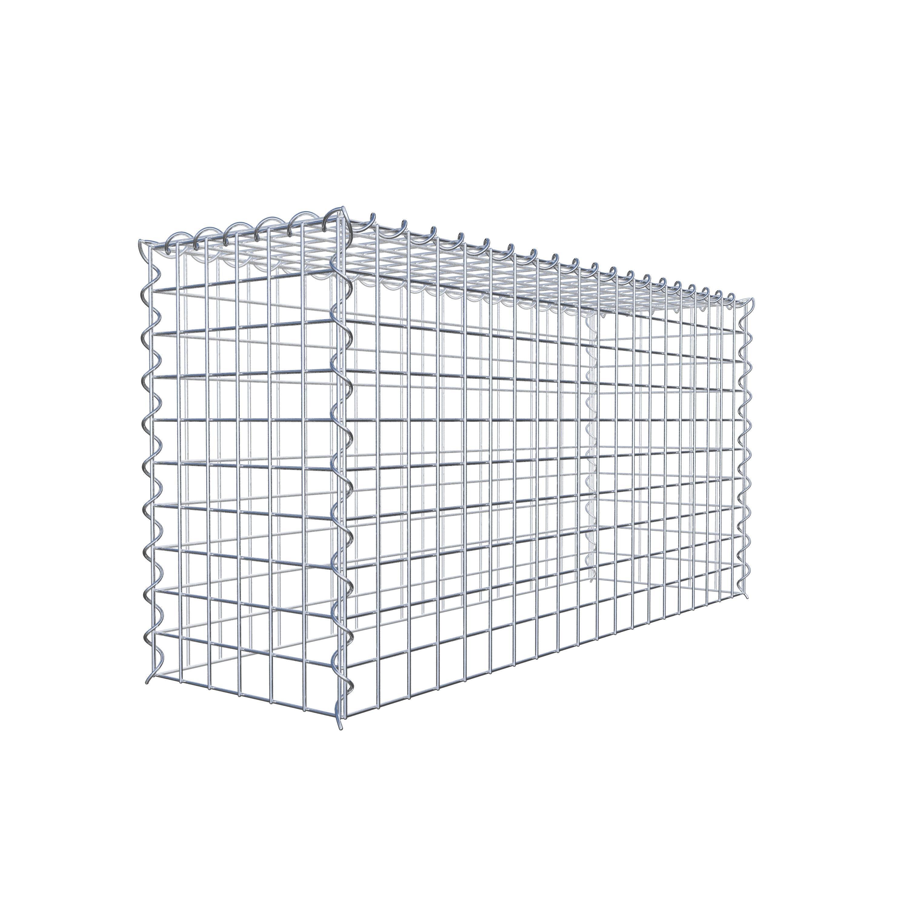 Aangegroeide schanskorf type 3 100 cm x 50 cm x 30 cm (L x H x D), maaswijdte 5 cm x 5 cm, spiraal