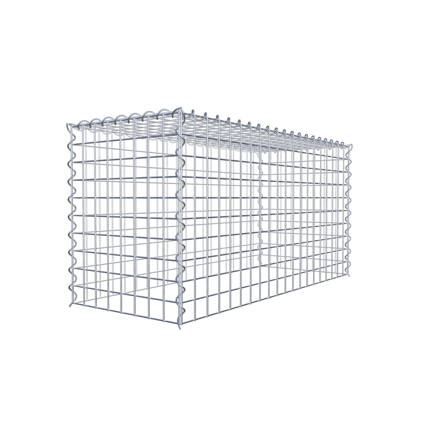 Gabion rapporté type 3 100 cm x 50 cm x 40 cm (L x H x P), mailles 5 cm x 5 cm, spirale