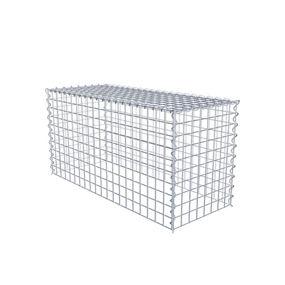 Gabion rapporté type 3 100 cm x 50 cm x 40 cm (L x H x P), mailles 5 cm x 5 cm, spirale
