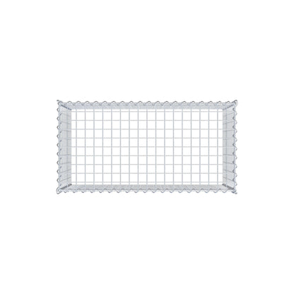 Opvokset gabion type 3 100 cm x 50 cm x 50 cm (L x H x D), maskestørrelse 5 cm x 5 cm, spiral