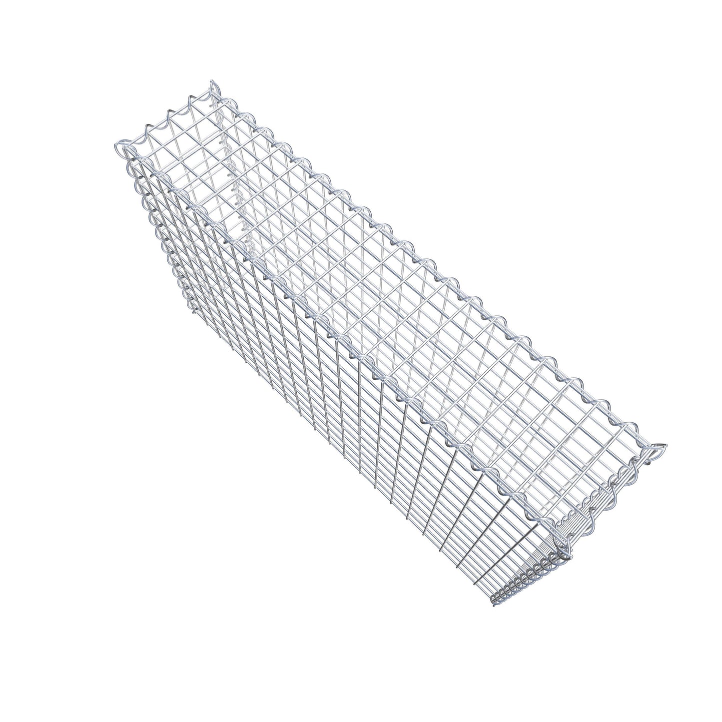 Opvokset gabion type 3 100 cm x 60 cm x 20 cm (L x H x D), maskestørrelse 5 cm x 5 cm, spiral