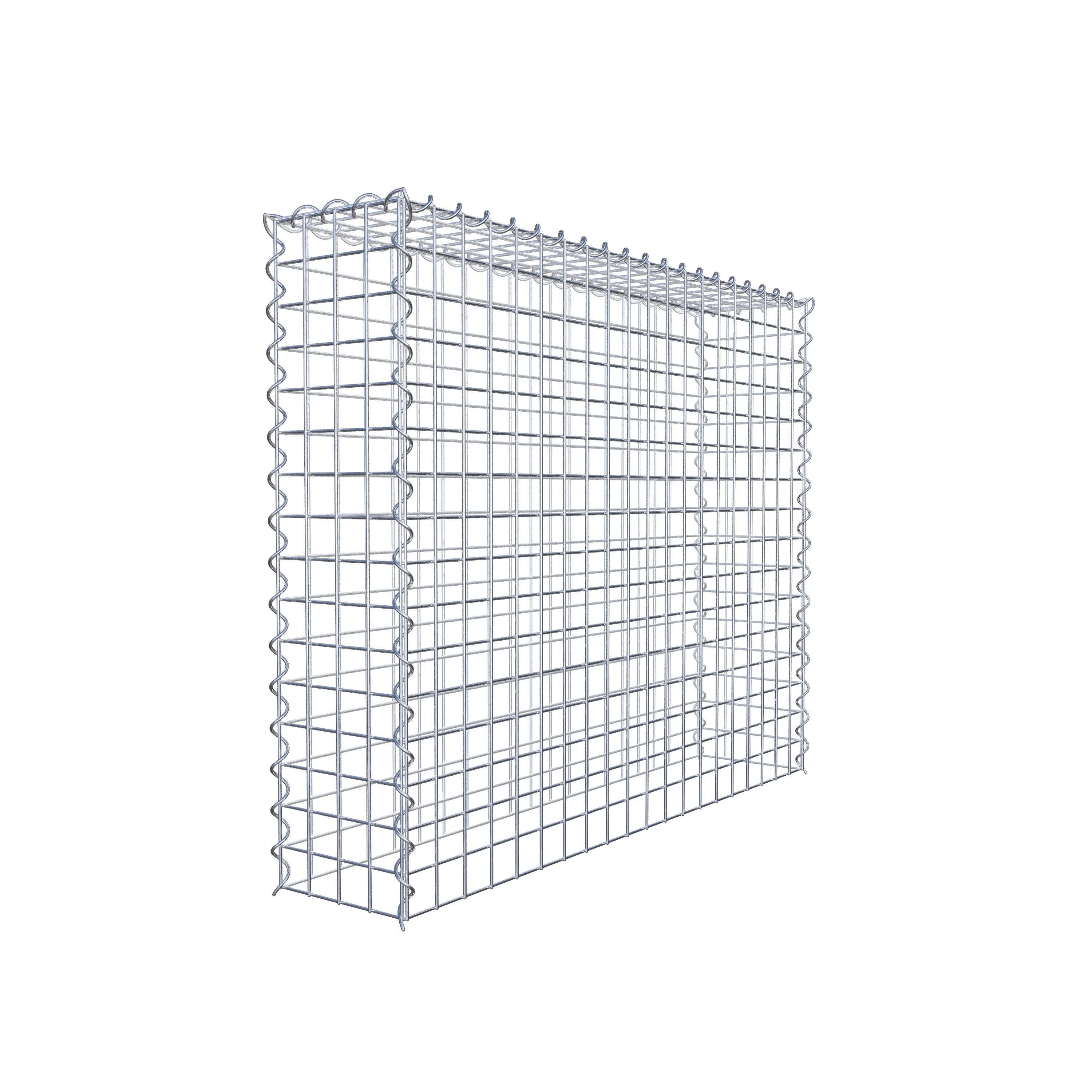 Gabião tipo 3 100 cm x 80 cm x 20 cm (C x A x P), malhagem 5 cm x 5 cm, espiral