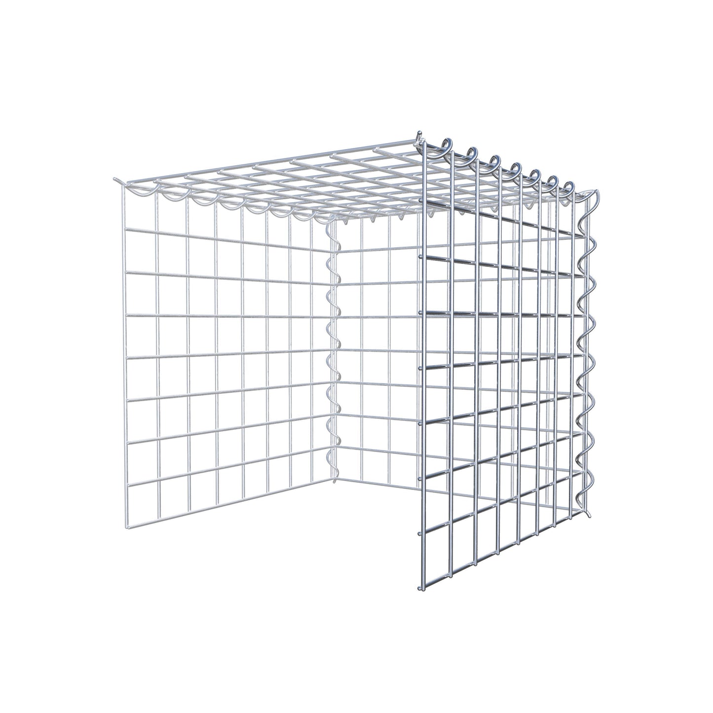 Add-on schanskorf type 4 40 cm x 40 cm x 40 cm (L x H x D), maaswijdte 5 cm x 5 cm, spiraalvormig