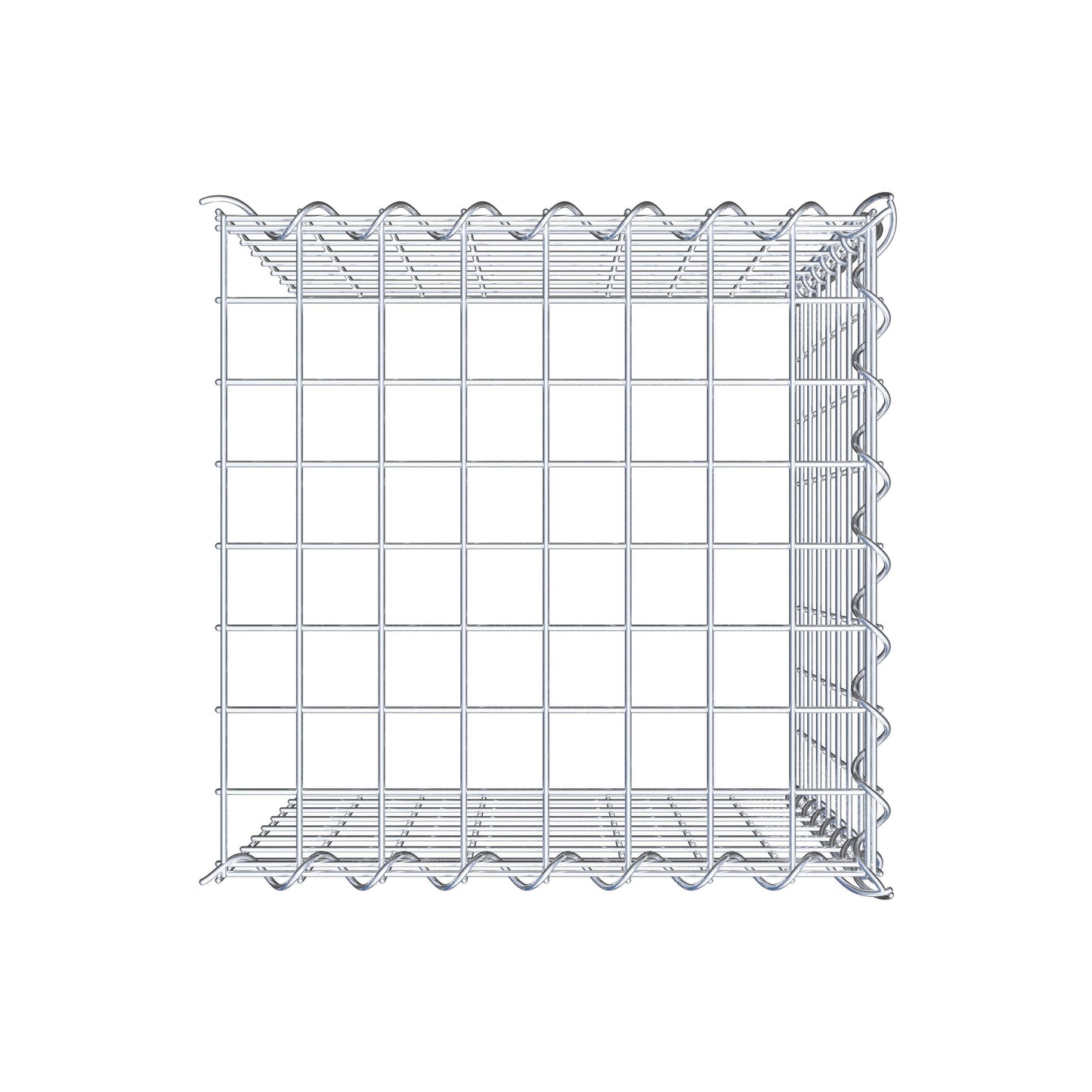 Add-on schanskorf type 4 40 cm x 40 cm x 40 cm (L x H x D), maaswijdte 5 cm x 5 cm, spiraalvormig