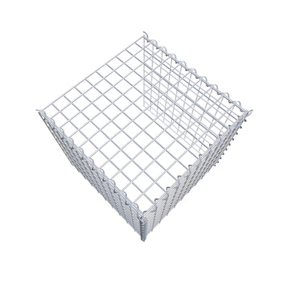 Gabbione aggiuntivo tipo 4 50 cm x 50 cm x 50 cm (L x H x P), dimensione maglia 5 cm x 5 cm, a spirale