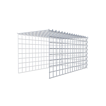 Opvokset gabion type 4 80 cm x 40 cm x 40 cm (L x H x D), maskestørrelse 5 cm x 5 cm, spiral