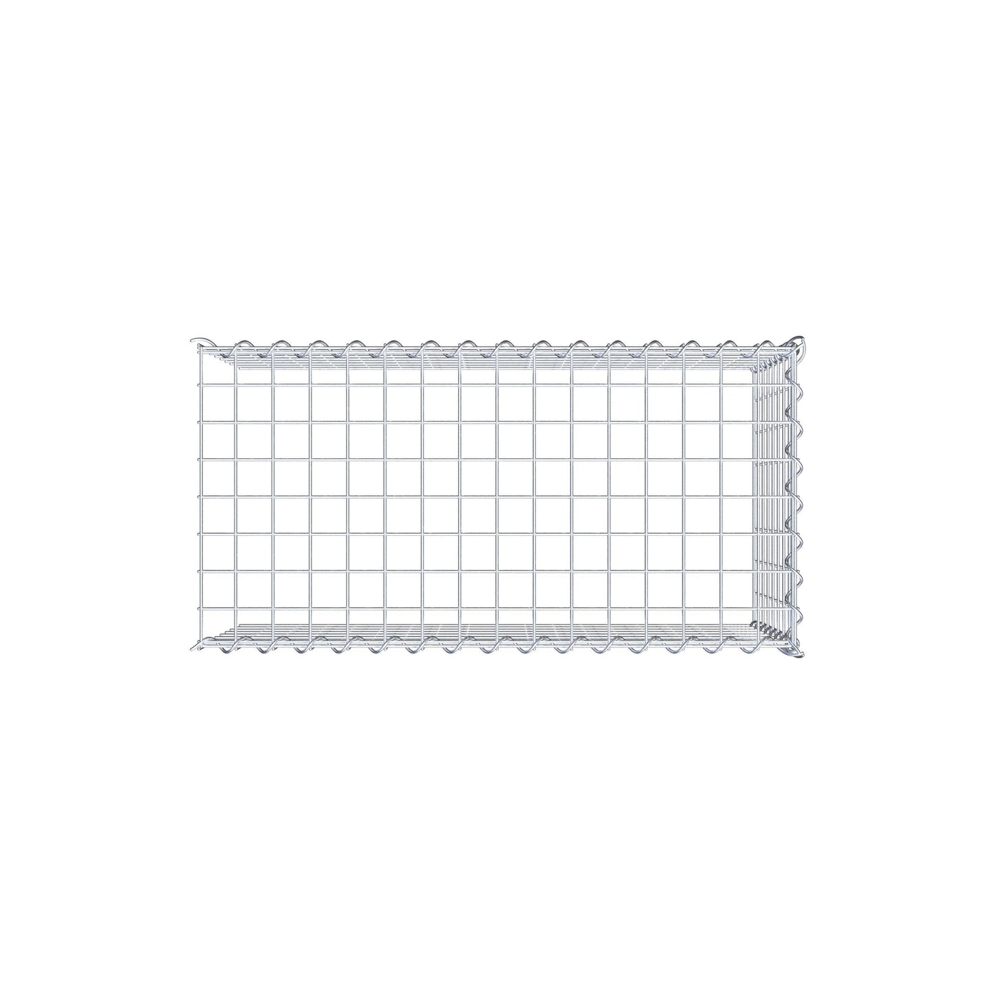 Opvokset gabion type 4 80 cm x 40 cm x 40 cm (L x H x D), maskestørrelse 5 cm x 5 cm, spiral