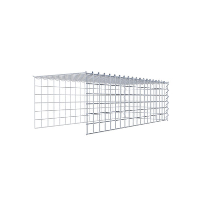 Opvokset gabion type 4 100 cm x 30 cm x 40 cm (L x H x D), maskestørrelse 5 cm x 5 cm, spiral