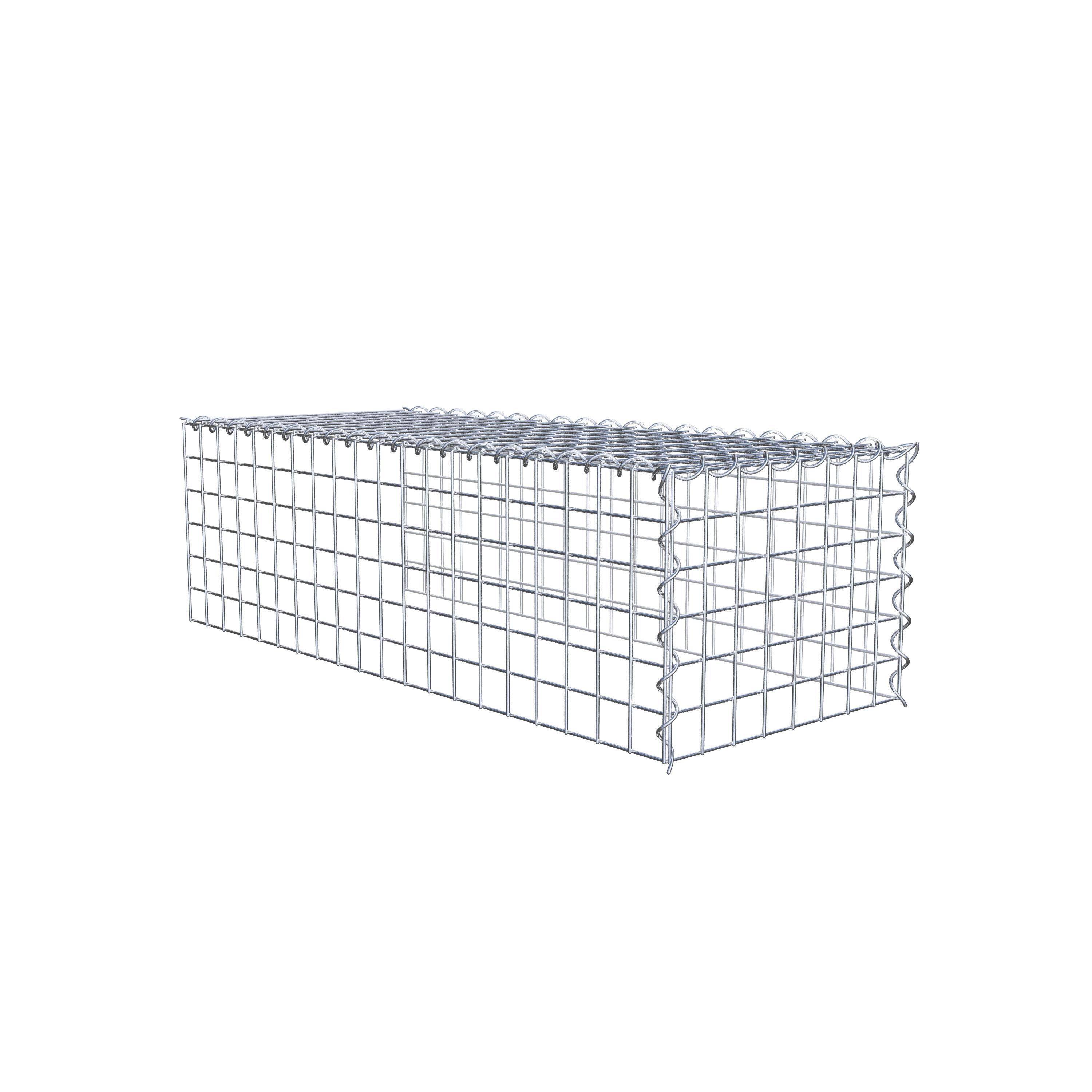 Grown-on gabion type 4 100 cm x 30 cm x 40 cm (L x H x D), mesh size 5 cm x 5 cm, spiral