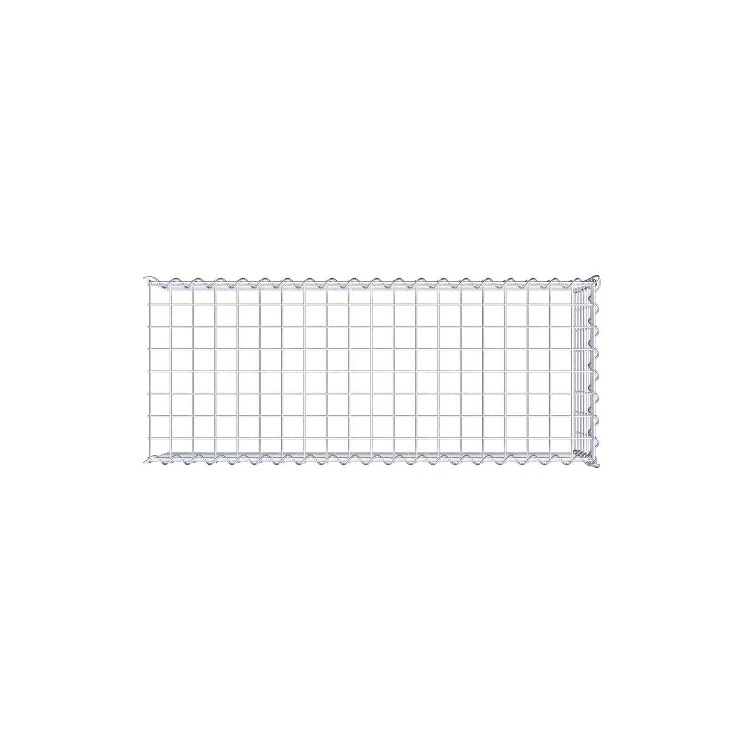 Opvokset gabion type 4 100 cm x 30 cm x 40 cm (L x H x D), maskestørrelse 5 cm x 5 cm, spiral