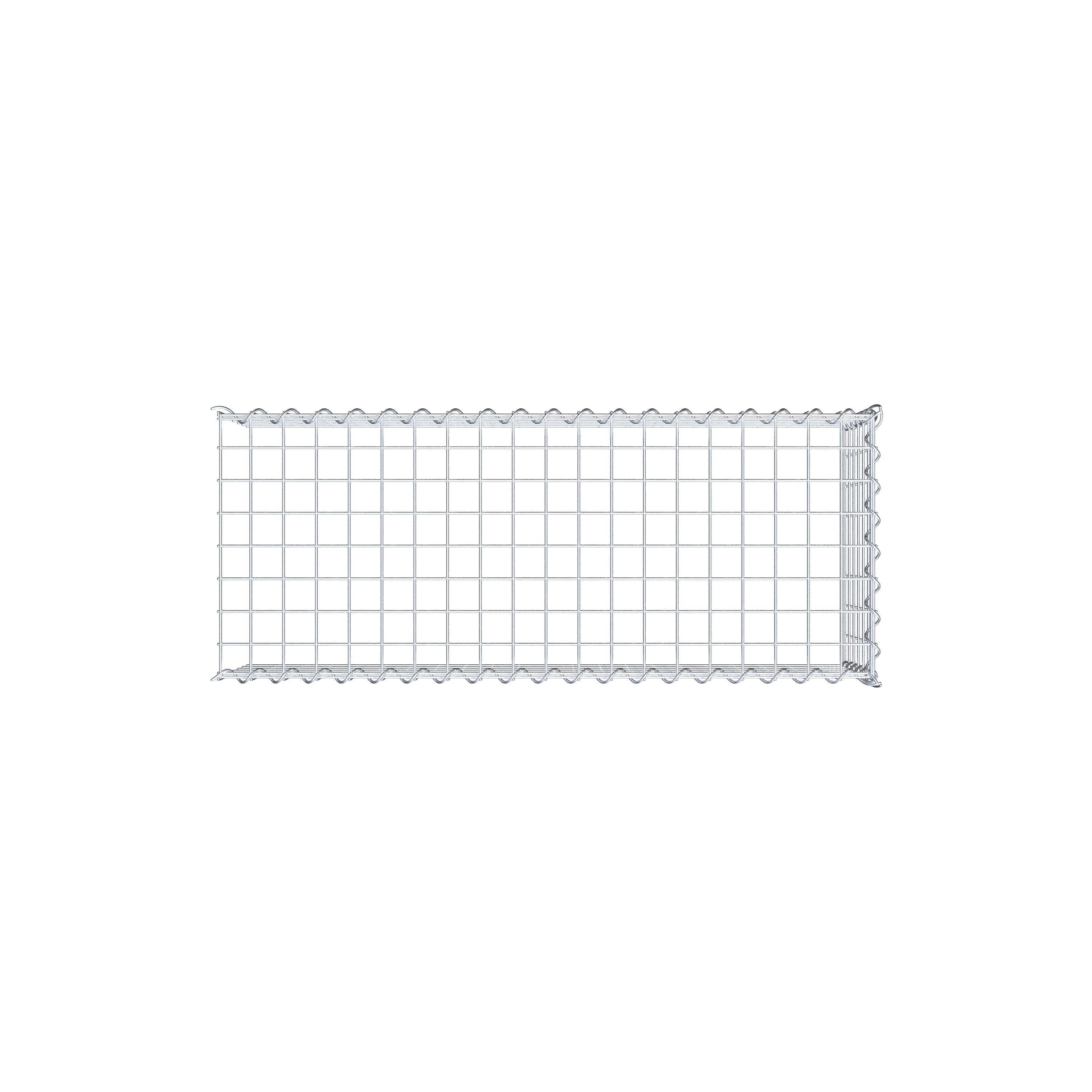 Grown-on gabion type 4 100 cm x 30 cm x 40 cm (L x H x D), mesh size 5 cm x 5 cm, spiral