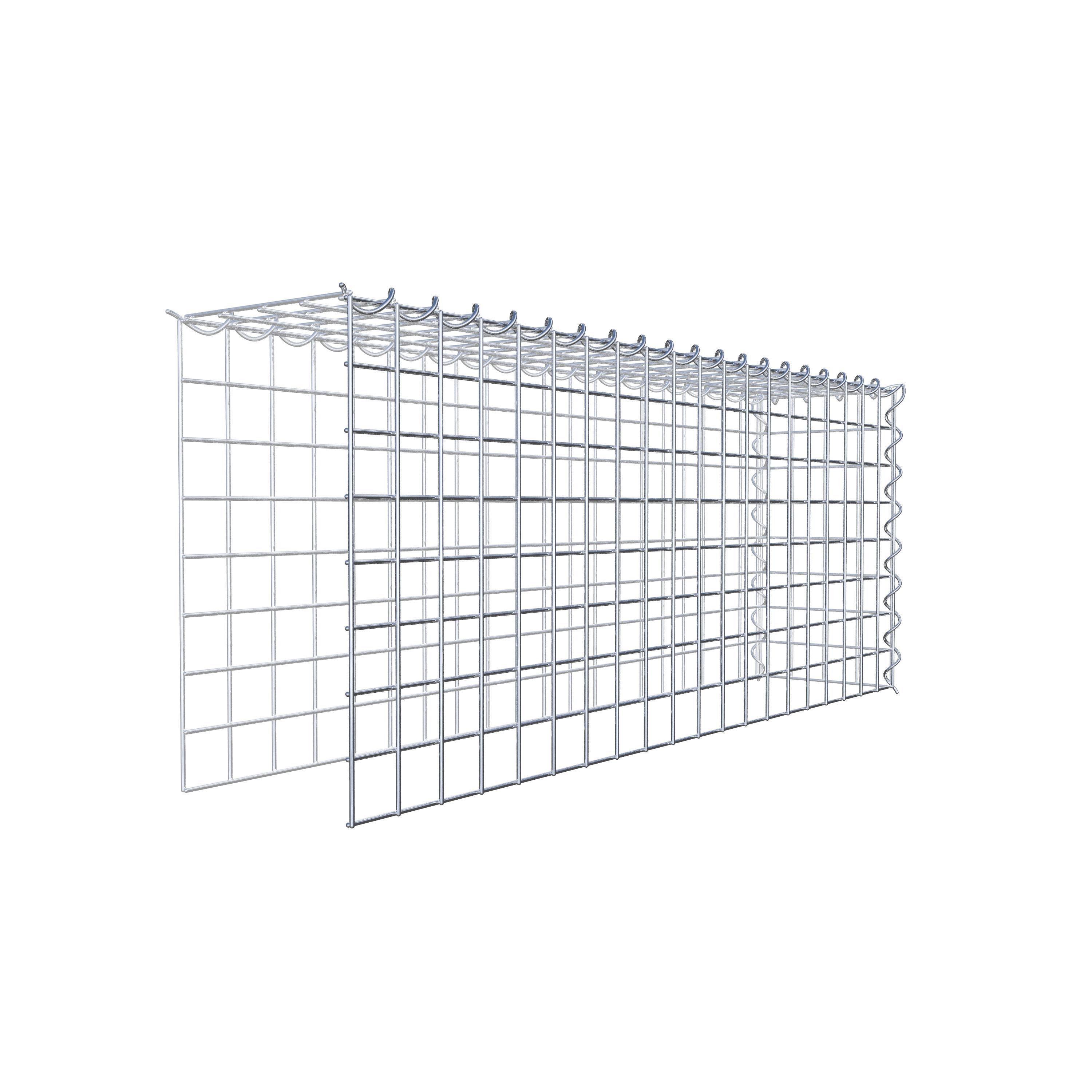 Add-on schanskorf type 4 100 cm x 40 cm x 20 cm (L x H x D), maaswijdte 5 cm x 5 cm, spiraalvormig