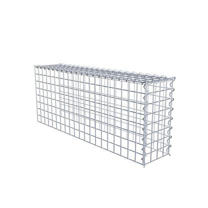 Opvokset gabion type 4 100 cm x 40 cm x 20 cm (L x H x D), maskestørrelse 5 cm x 5 cm, spiral
