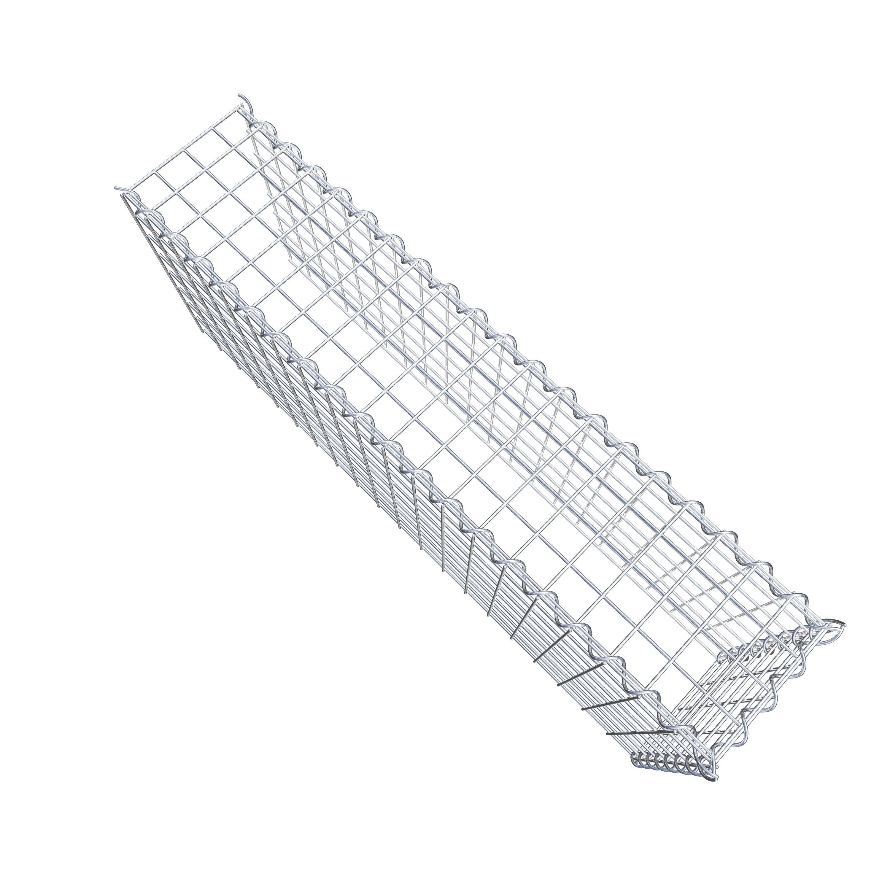 Add-on schanskorf type 4 100 cm x 40 cm x 20 cm (L x H x D), maaswijdte 5 cm x 5 cm, spiraalvormig