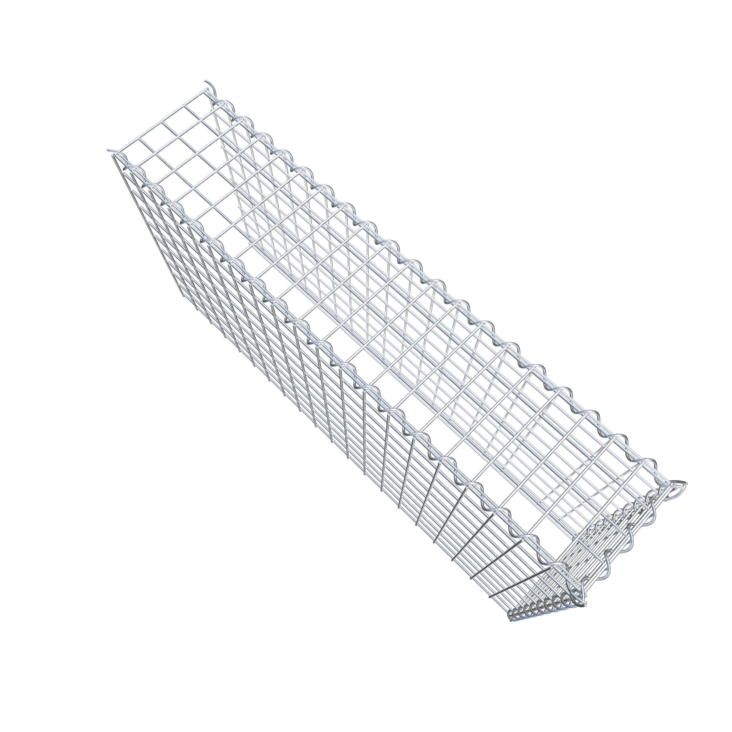 Add-on schanskorf type 4 100 cm x 50 cm x 20 cm (L x H x D), maaswijdte 5 cm x 5 cm, spiraalvormig