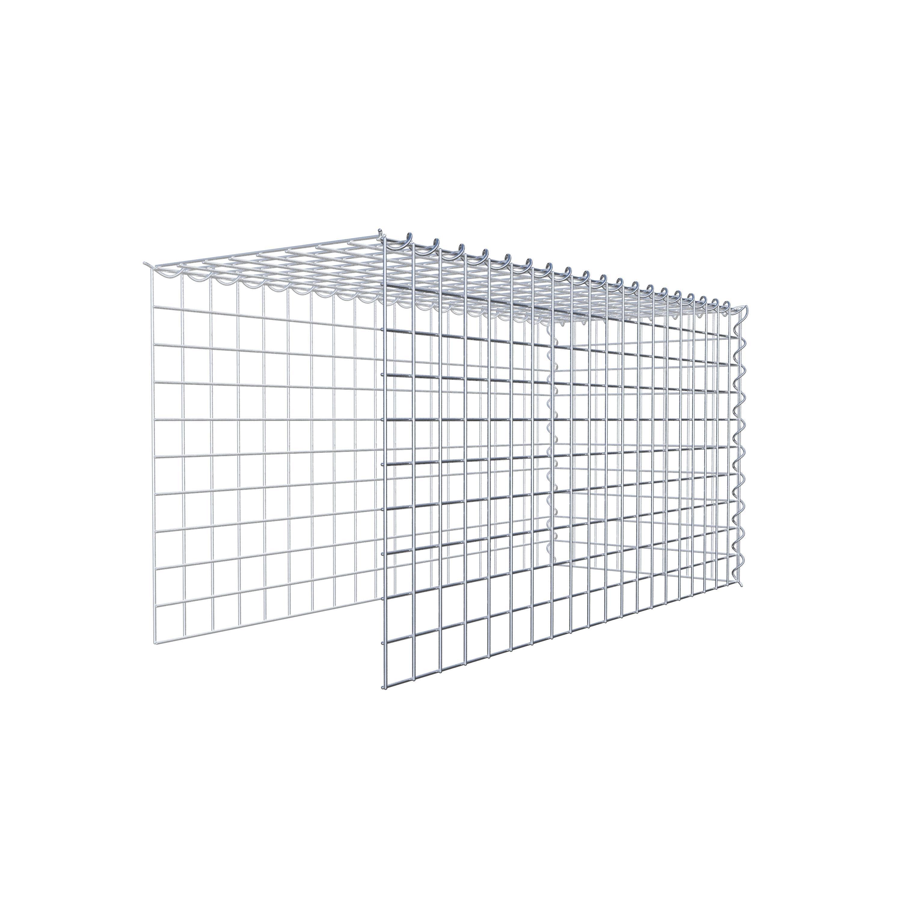 Add-on schanskorf type 4 100 cm x 50 cm x 40 cm (L x H x D), maaswijdte 5 cm x 5 cm, spiraalvormig