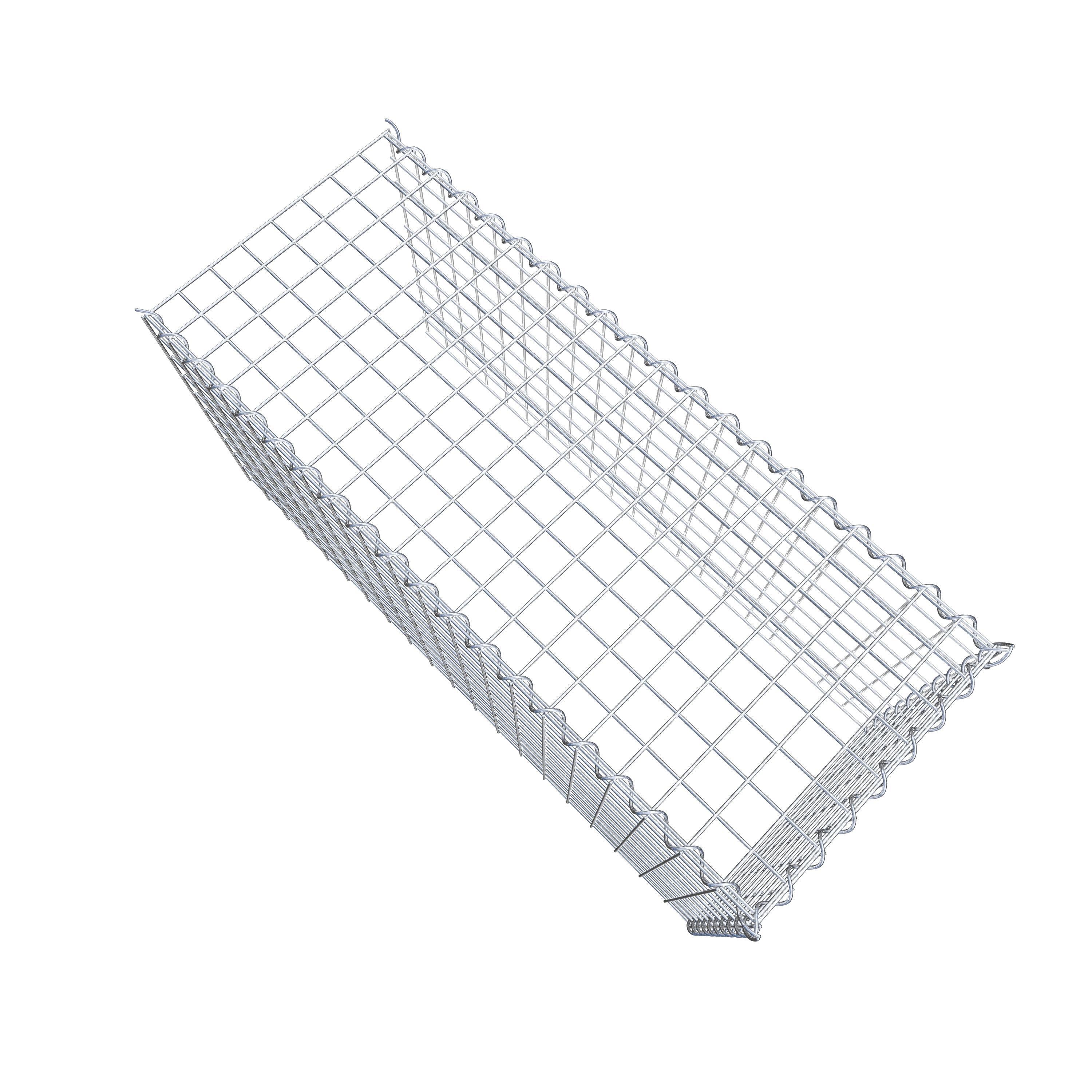 Add-on schanskorf type 4 100 cm x 50 cm x 40 cm (L x H x D), maaswijdte 5 cm x 5 cm, spiraalvormig