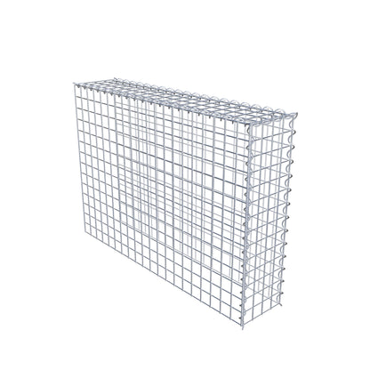 Opvokset gabion type 4 100 cm x 70 cm x 20 cm (L x H x D), maskestørrelse 5 cm x 5 cm, spiral