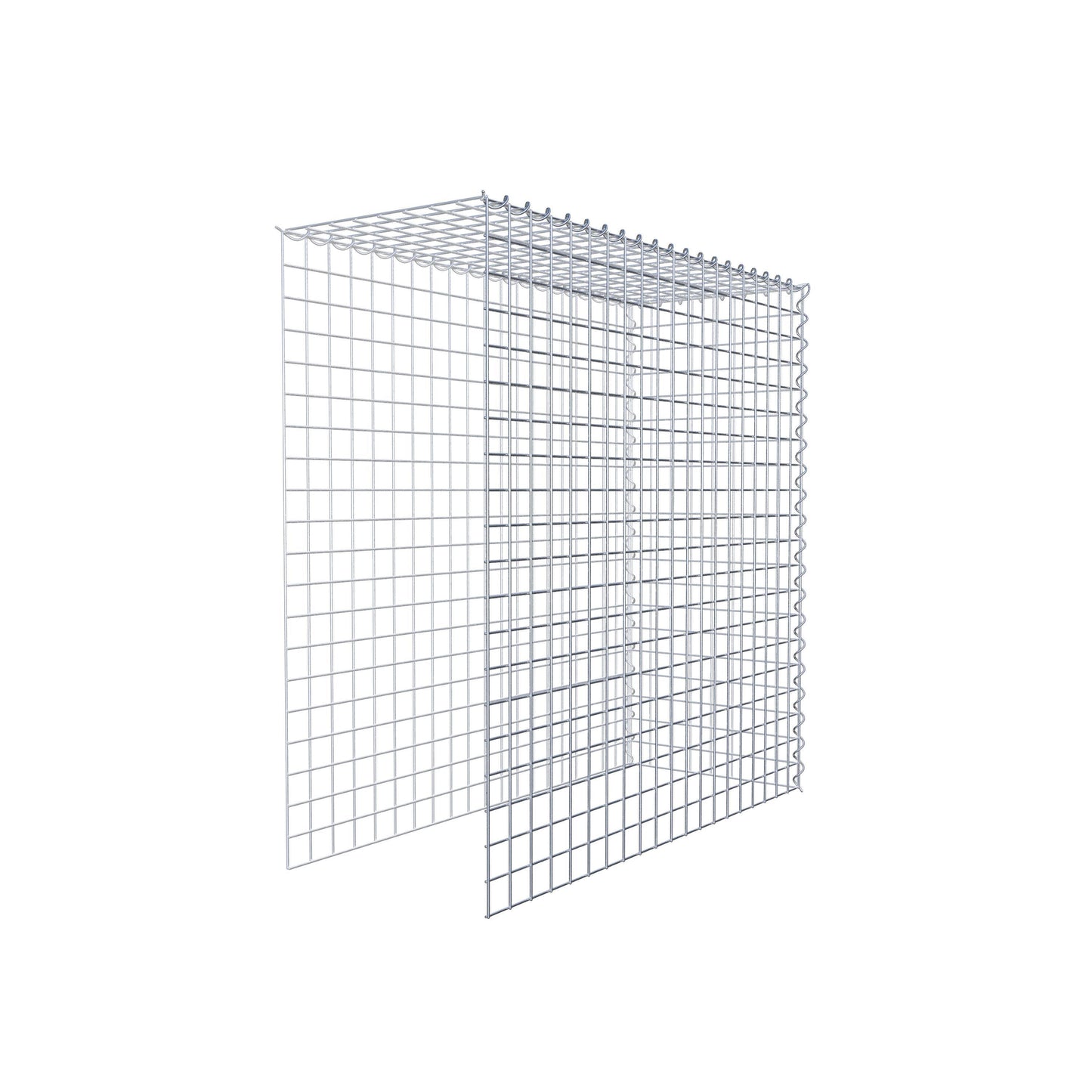 Gabião tipo 4 100 cm x 100 cm x 40 cm (C x A x P), malhagem 5 cm x 5 cm, espiral