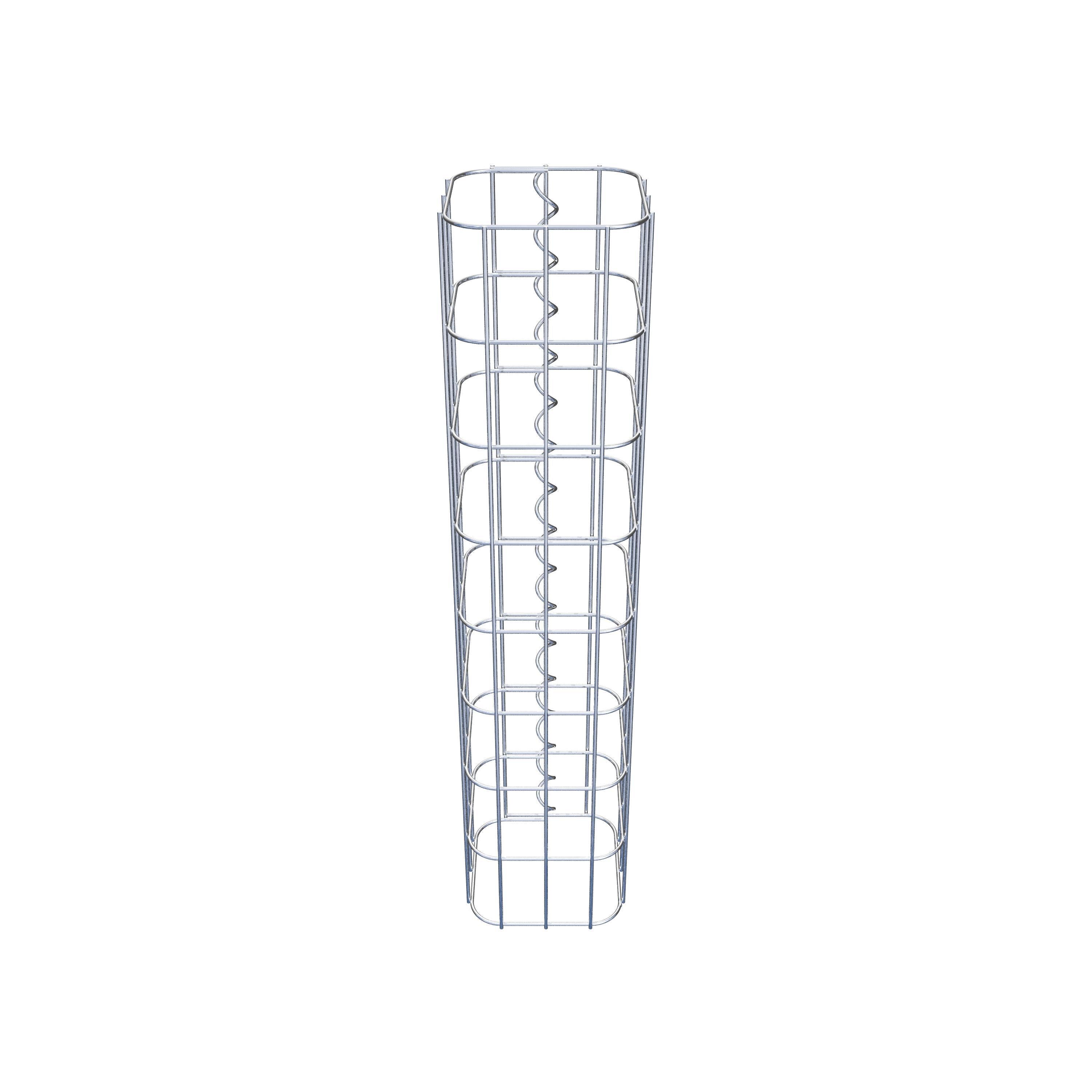 Coluna de gabião quadrada 17 cm x 17 cm, altura 80 cm, PM 5 cm x 10 cm